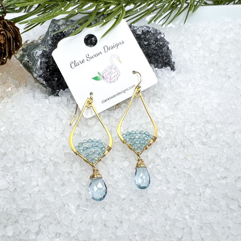 Blue Topaz Earrings