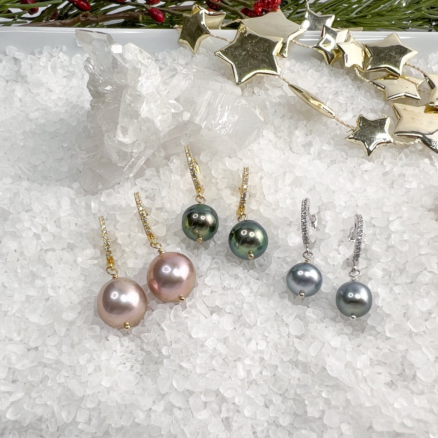 Edison Pearl Hoops