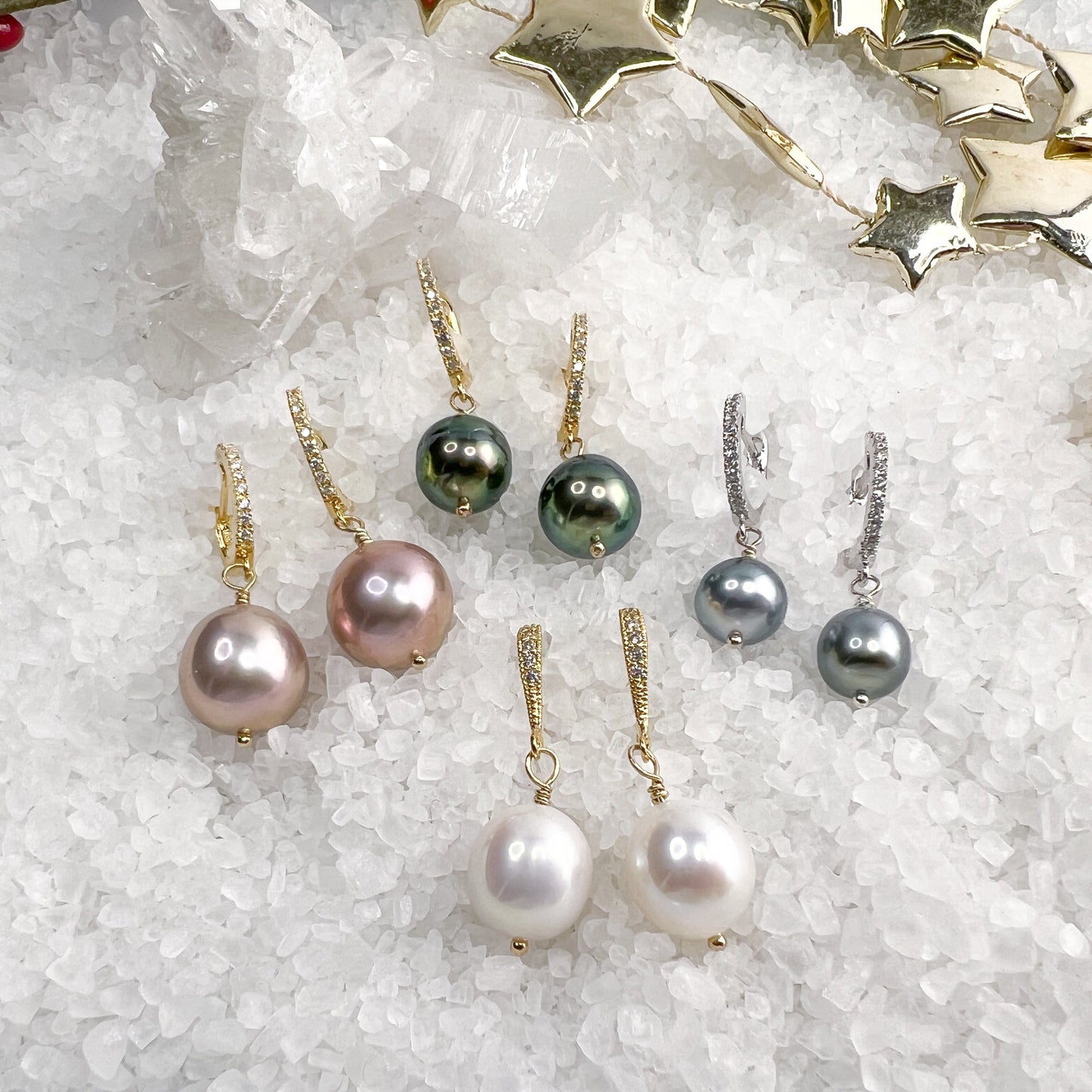 Edison Pearl Hoops