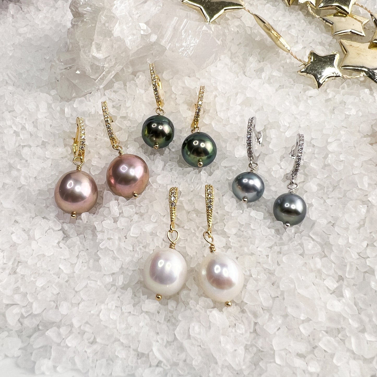 Edison Pearl Hoops