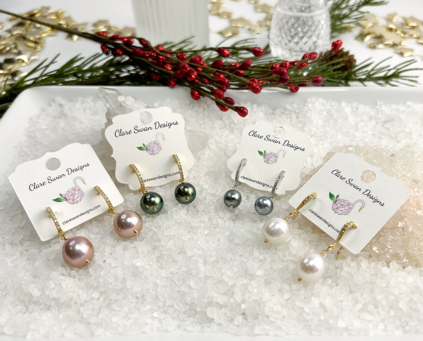 Edison Pearl Hoops