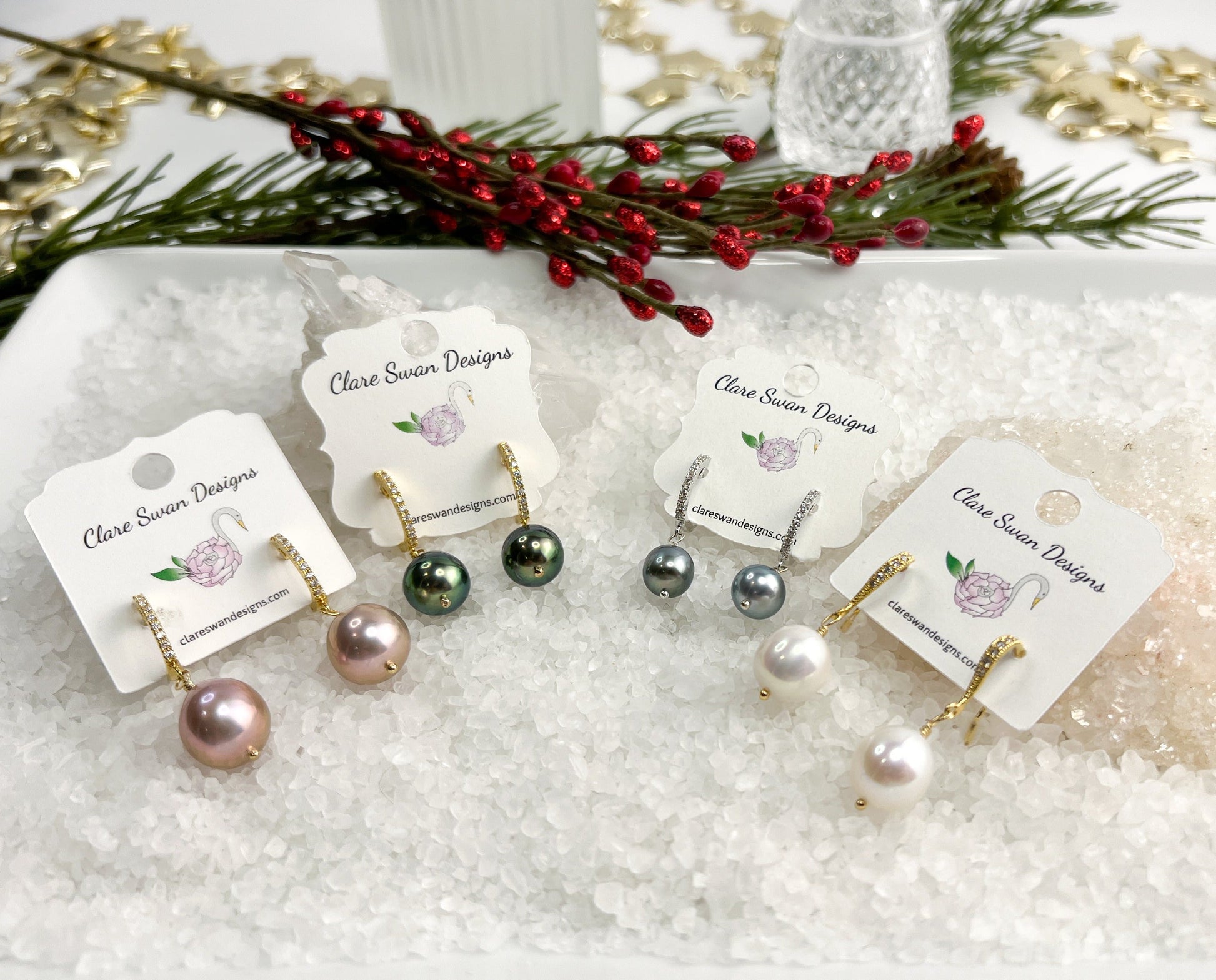 Edison Pearl Hoops