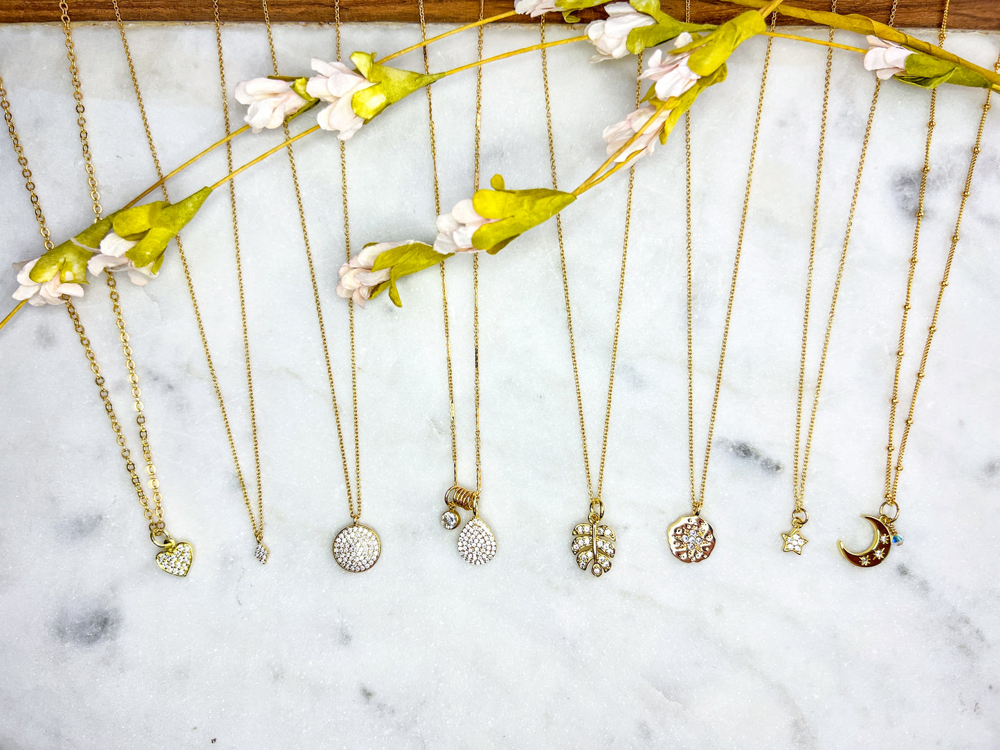Pave Charm necklaces