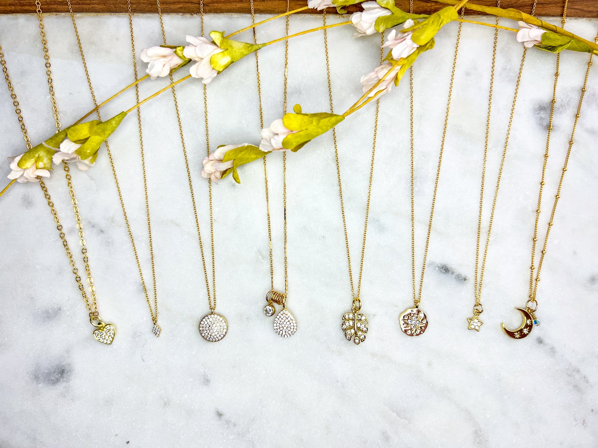 Pave Charm necklaces