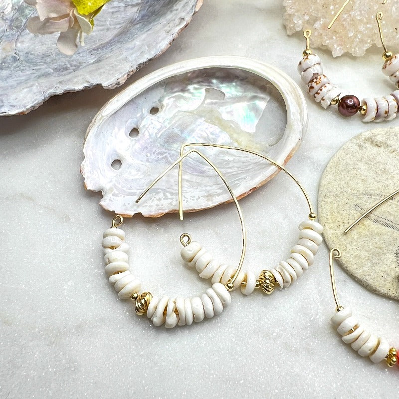 Puka Shell Hoops