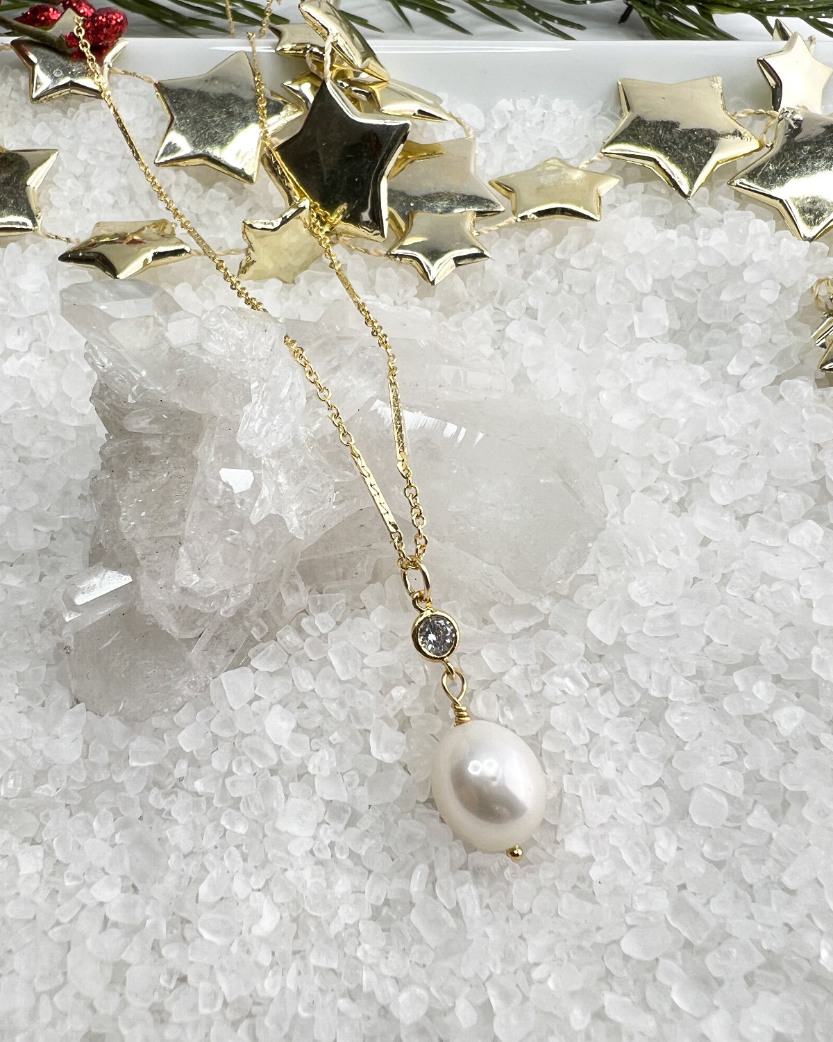 Edison White Pearl Necklace