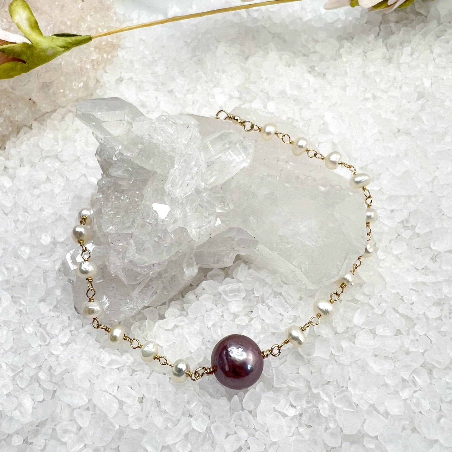 Pearl & gemstone bracelets