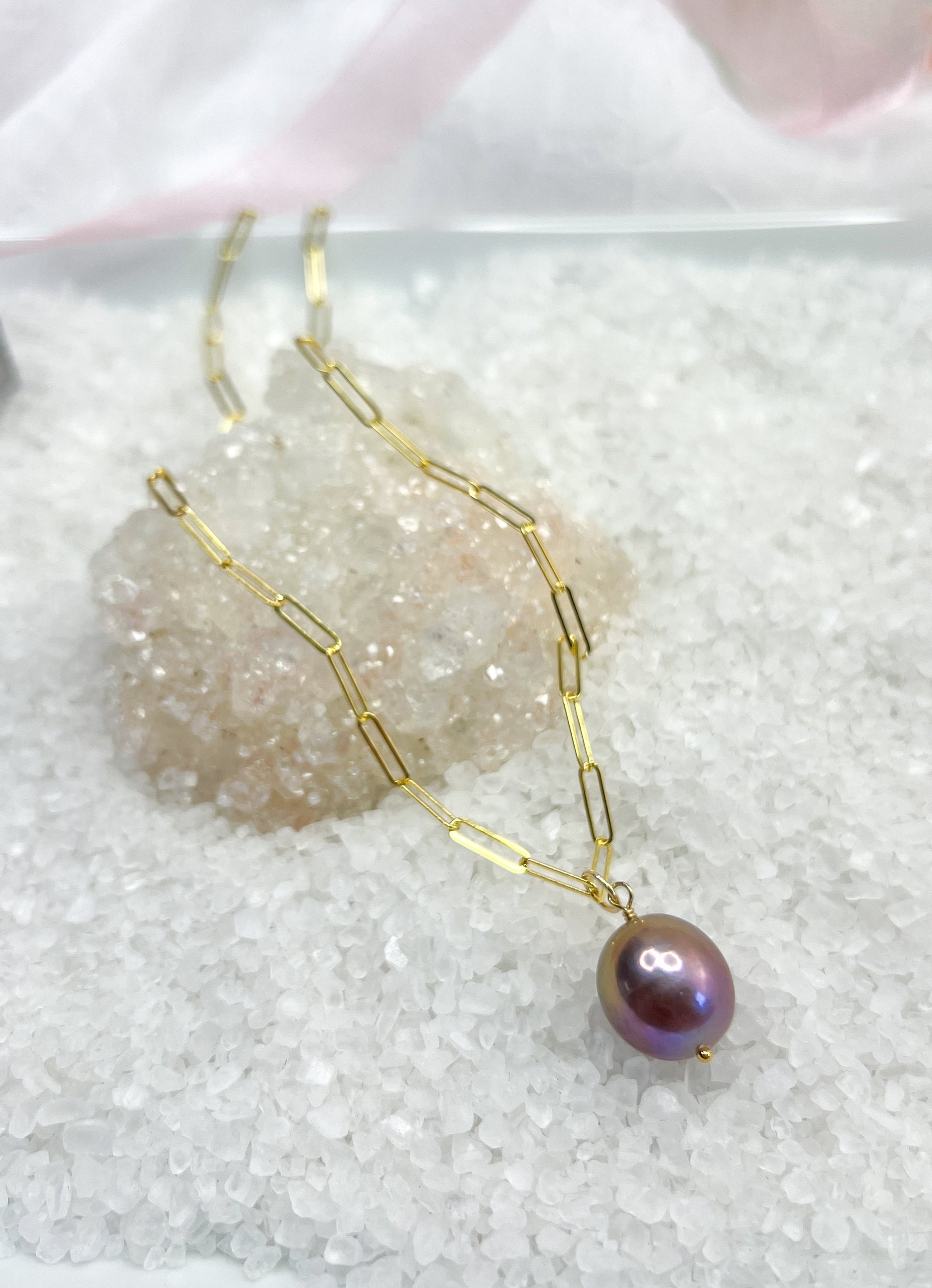 Purple Edison Pearl Necklace