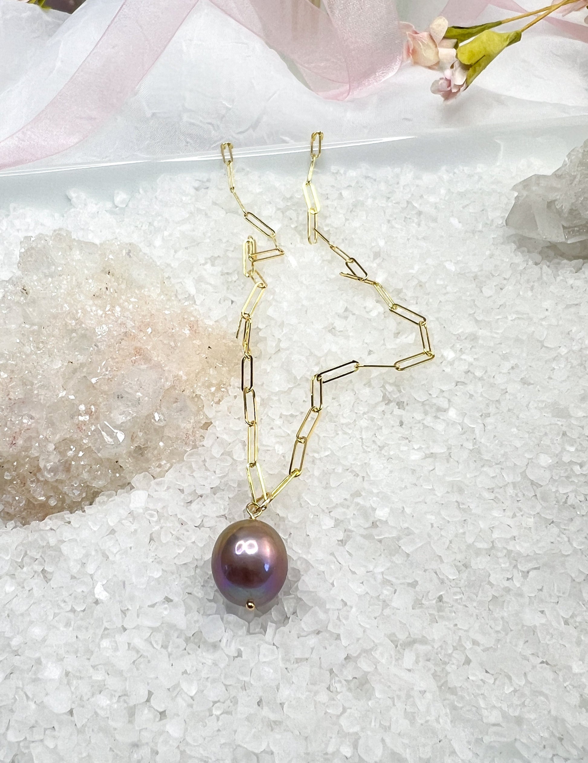 Purple Edison Pearl Necklace