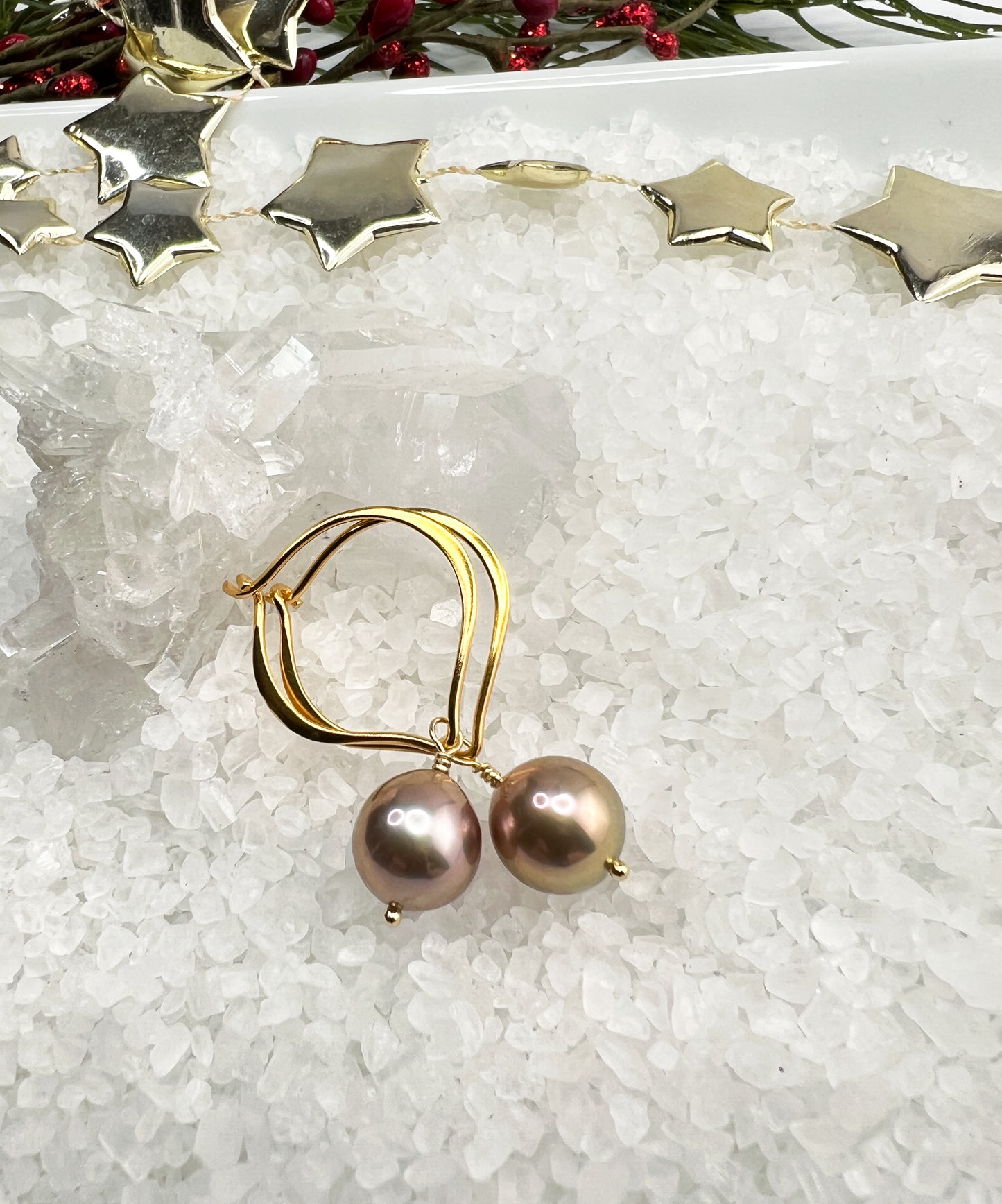 Edison Pearl Vermeil Hoop Earrings