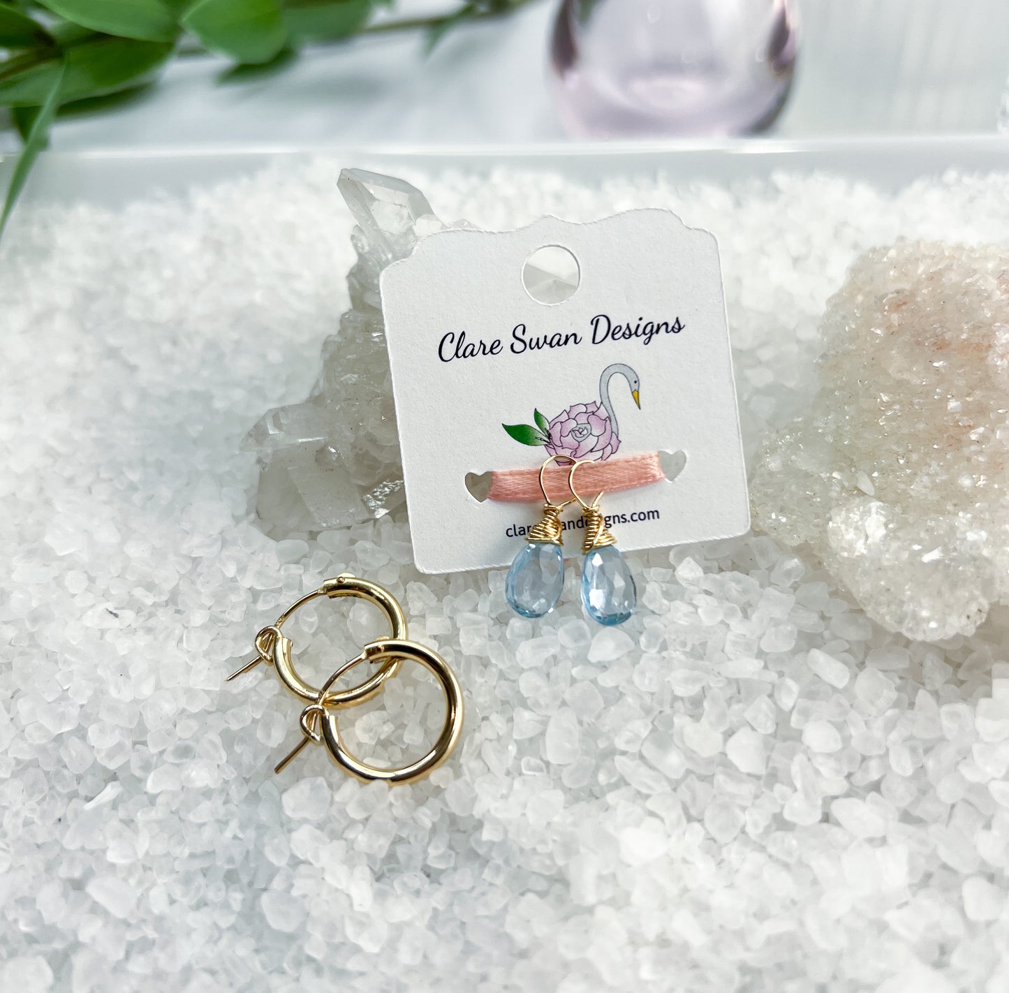 Gold Filled Hoop Earrings | Mix & Match Gemstone Charms | 3 Sizes
