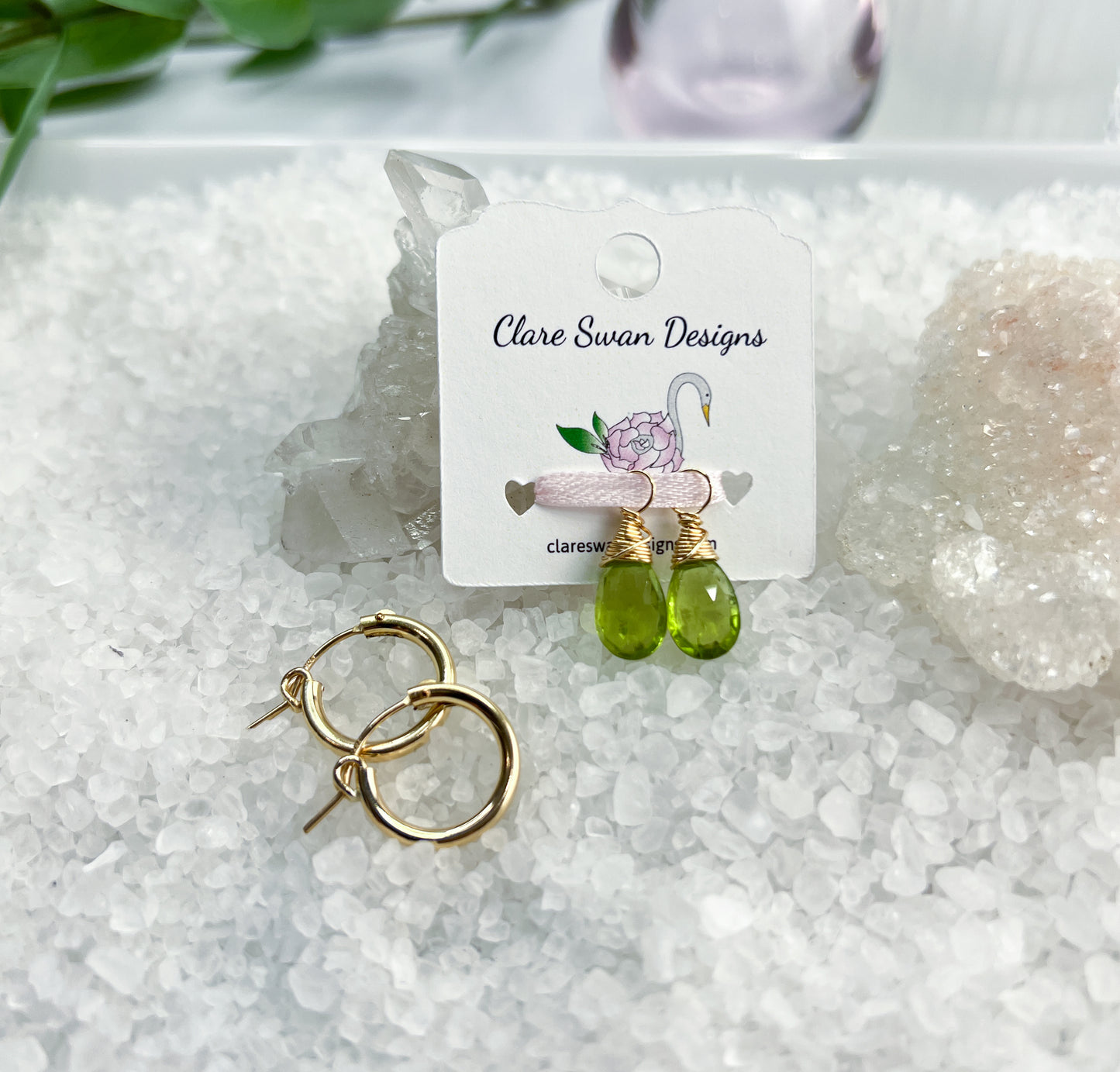 Gold Filled Hoop Earrings | Mix & Match Gemstone Charms | 3 Sizes