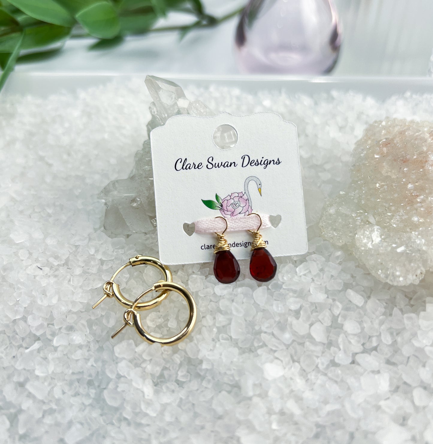Gold Filled Hoop Earrings | Mix & Match Gemstone Charms | 3 Sizes