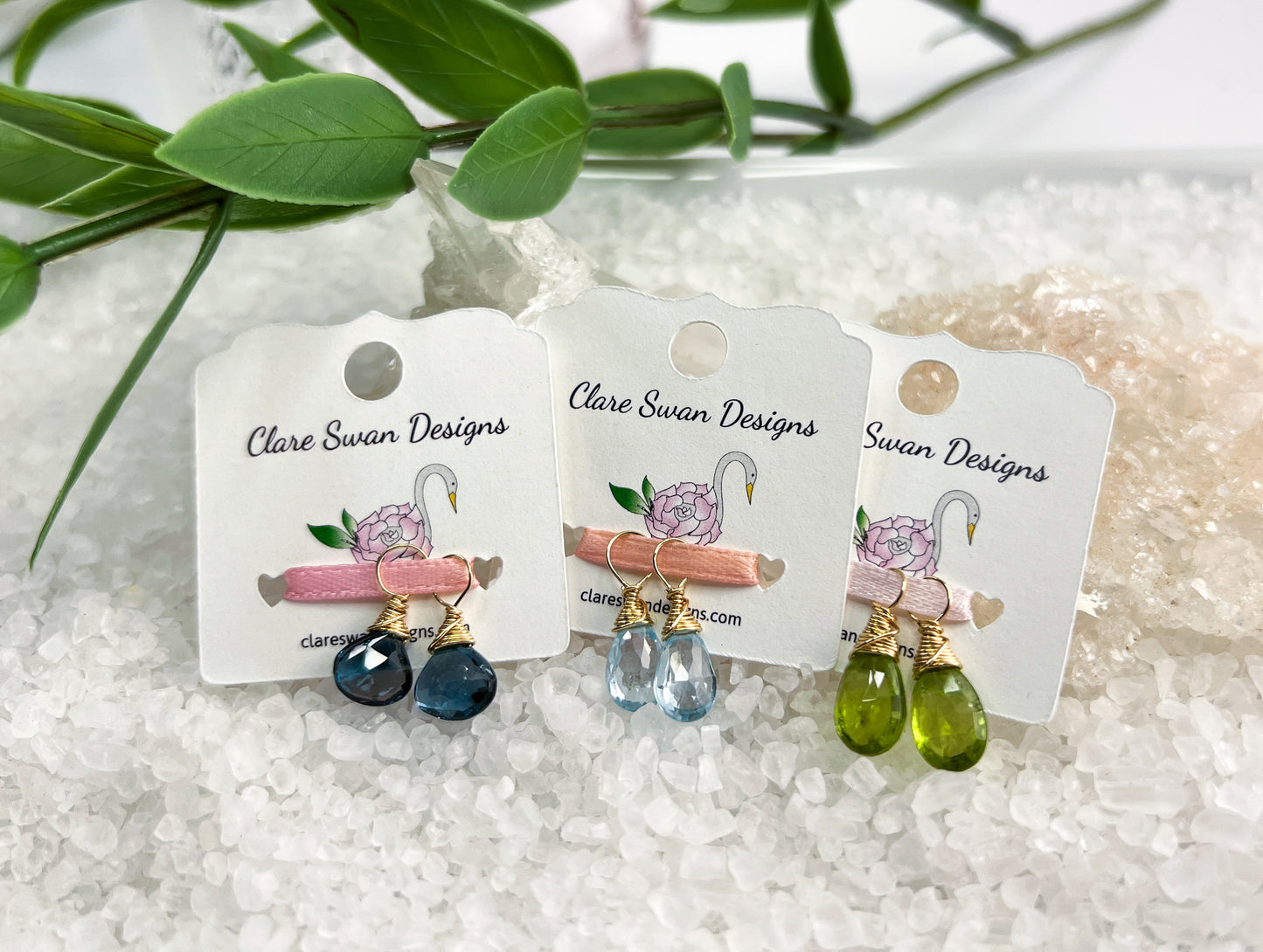 Gold Filled Hoop Earrings | Mix & Match Gemstone Charms | 3 Sizes