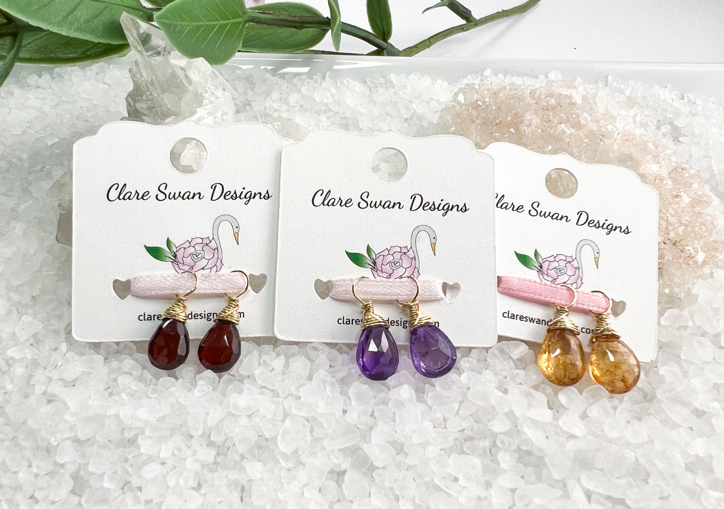 Gold Filled Hoop Earrings | Mix & Match Gemstone Charms | 3 Sizes