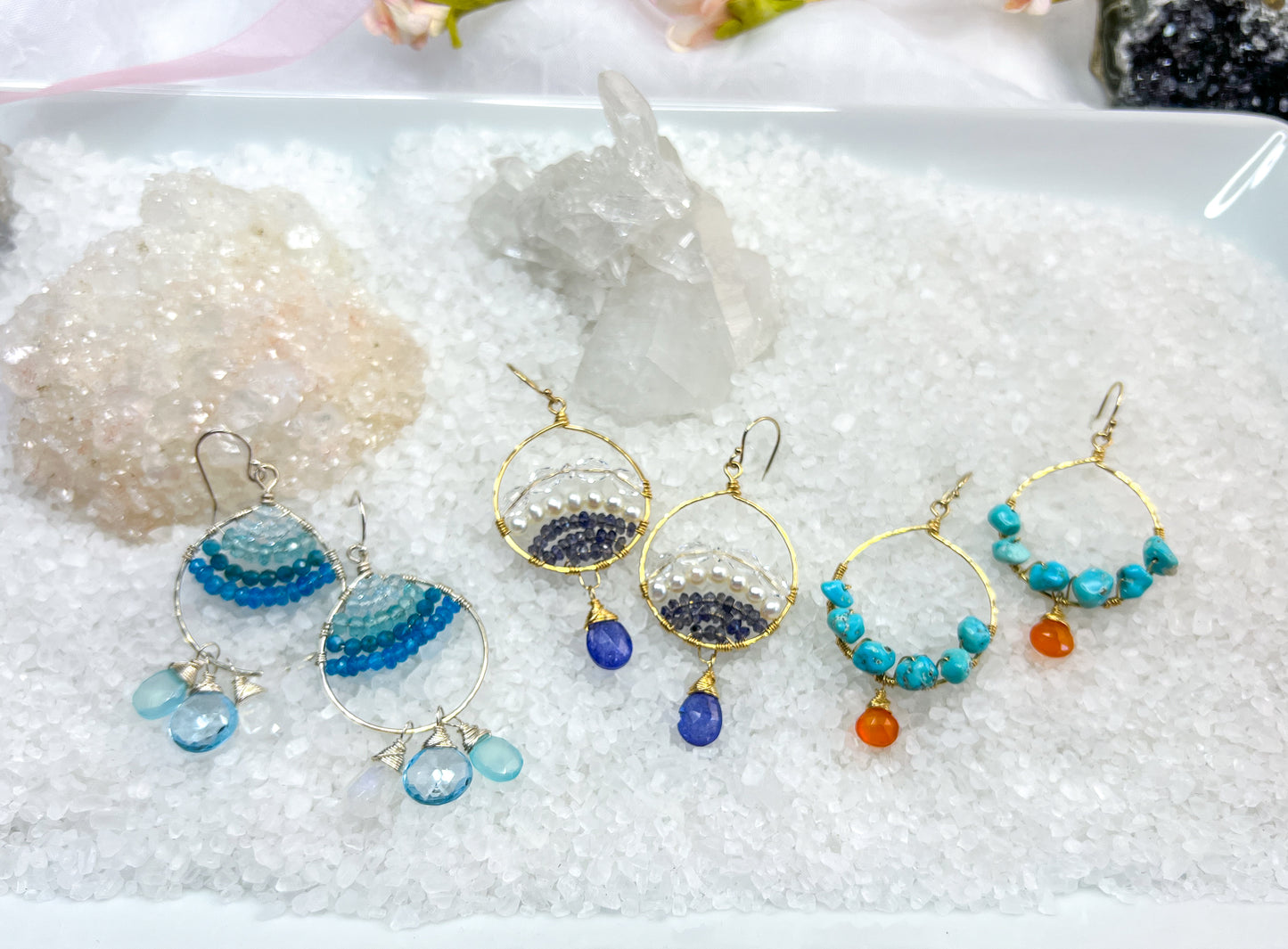 Gemstone Hoops