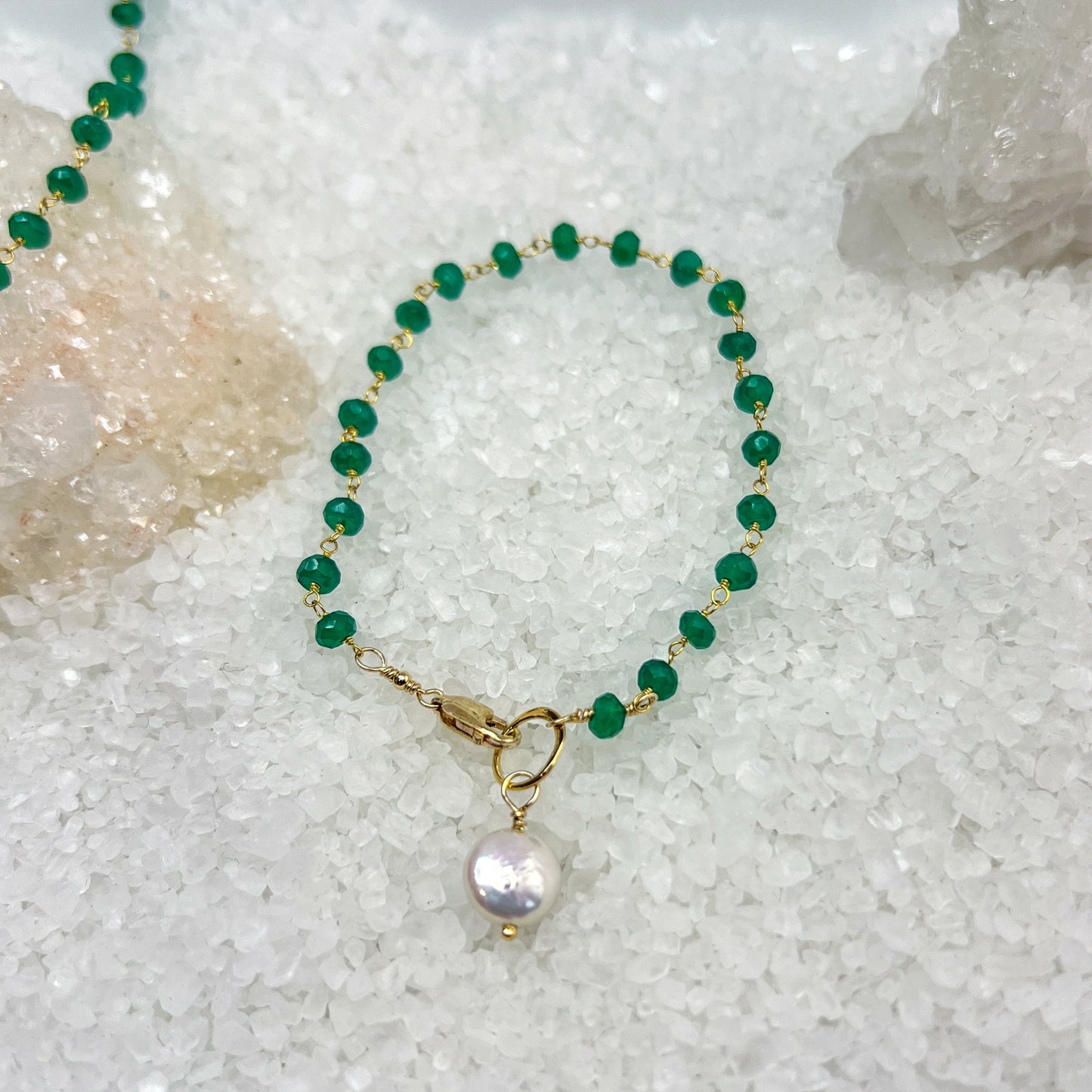 Green Onyx necklace & bracelet