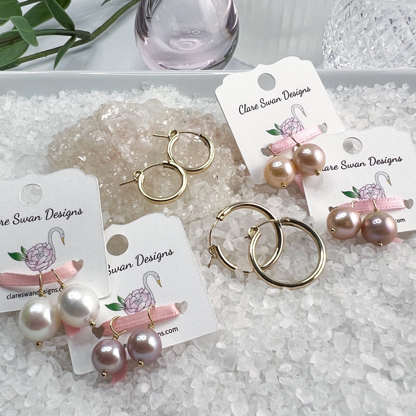 Pearl Hoop Earrings