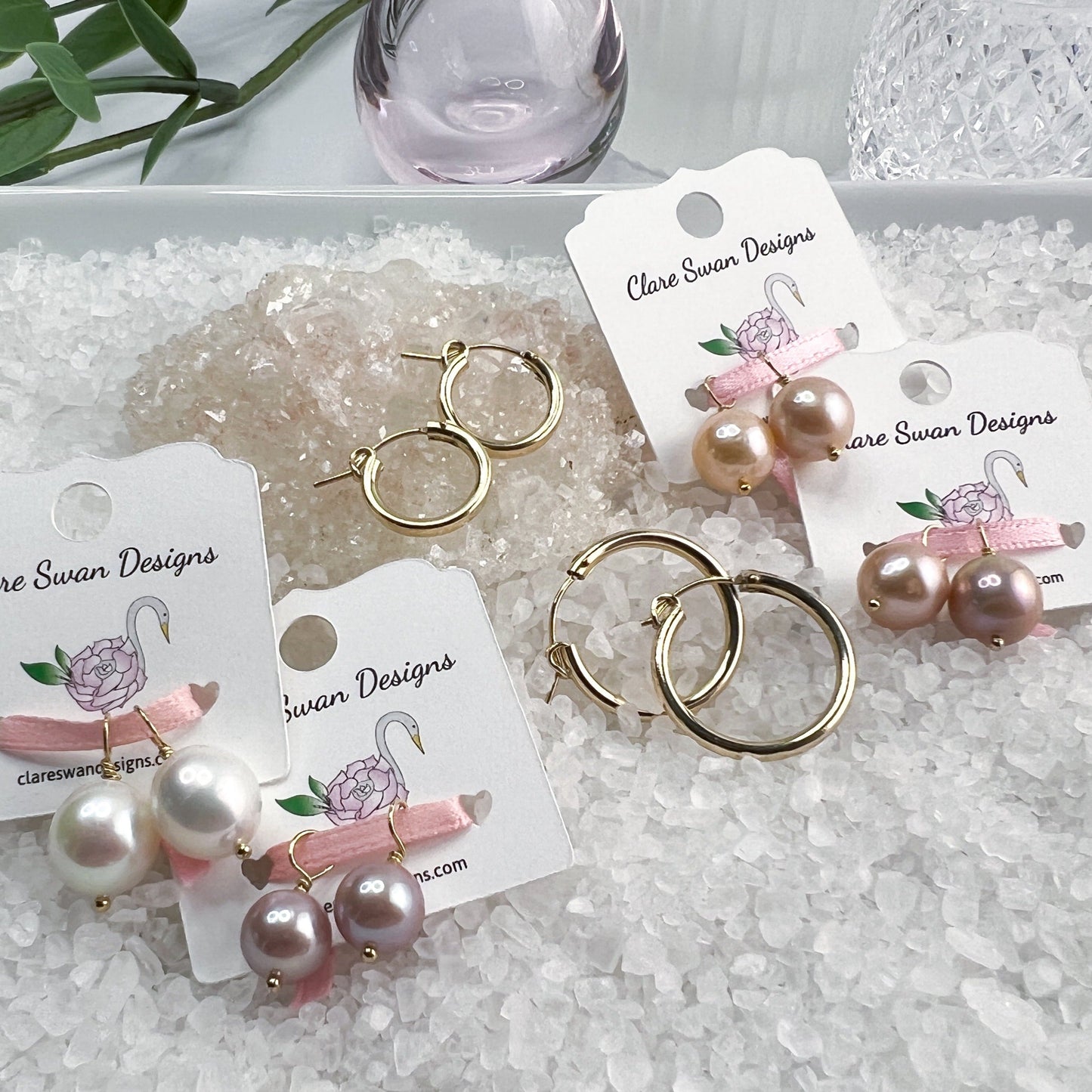Pearl Hoop Earrings