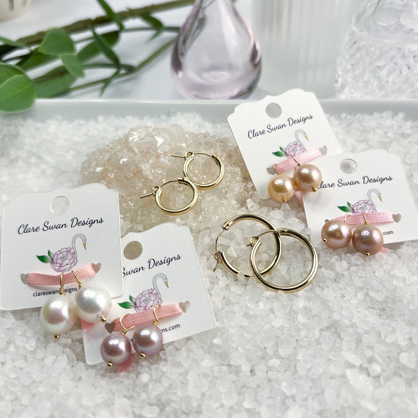 Pearl Hoop Earrings