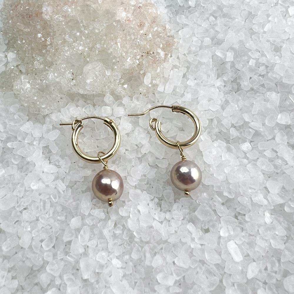 Pearl Hoop Earrings