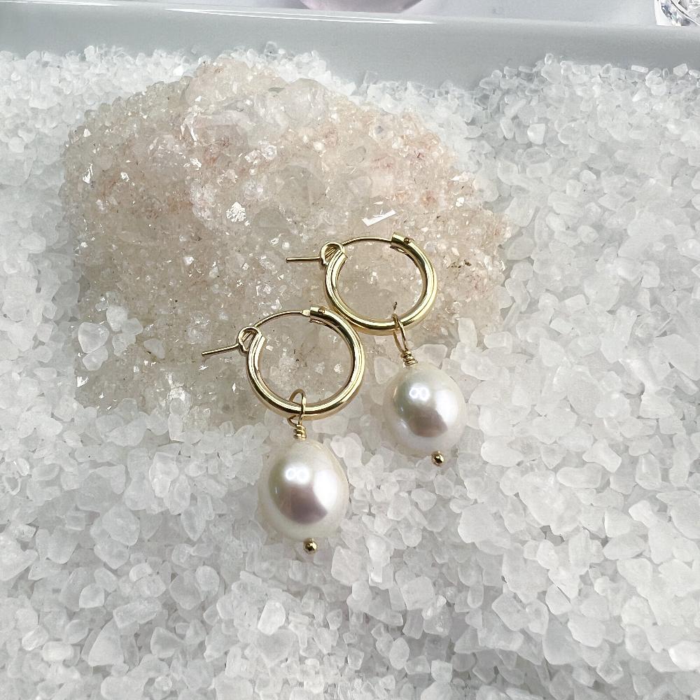 Pearl Hoop Earrings
