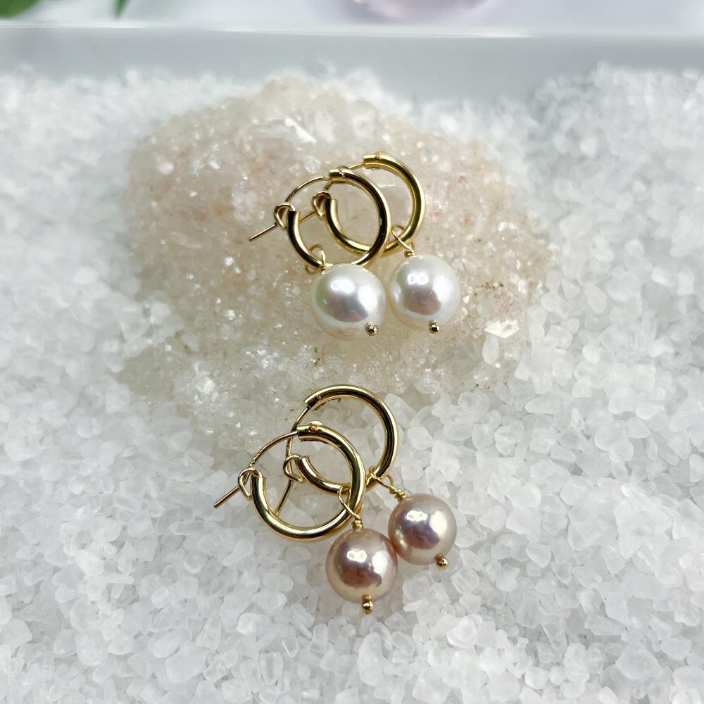 Pearl Hoop Earrings