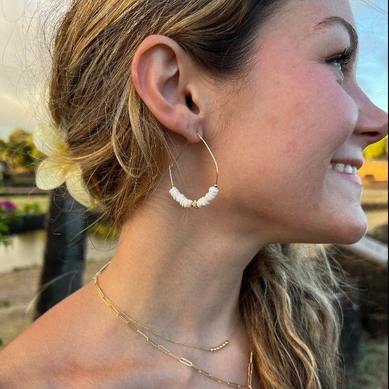 Puka Shell Hoops
