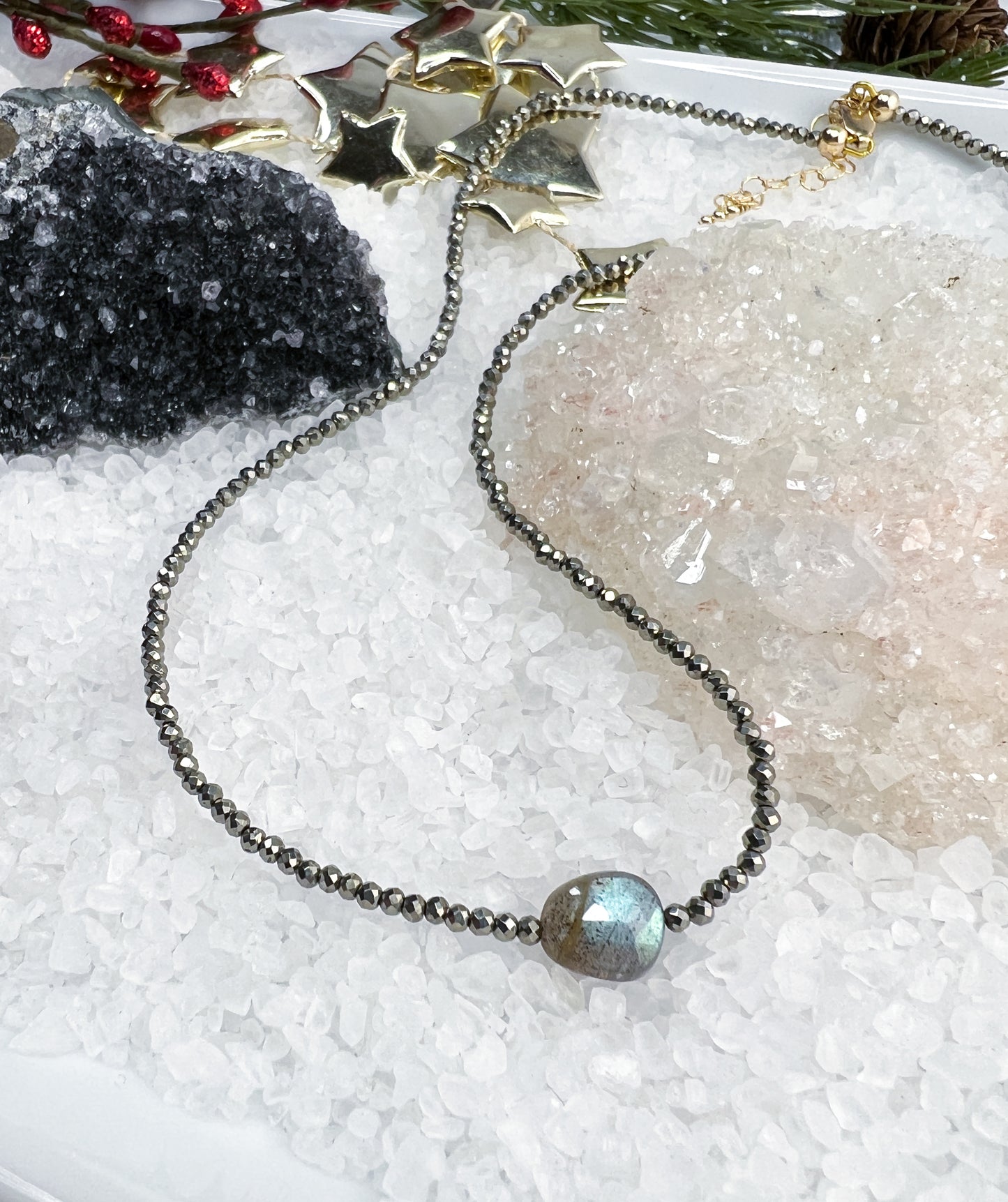 Pyrite & Labradorite Necklace