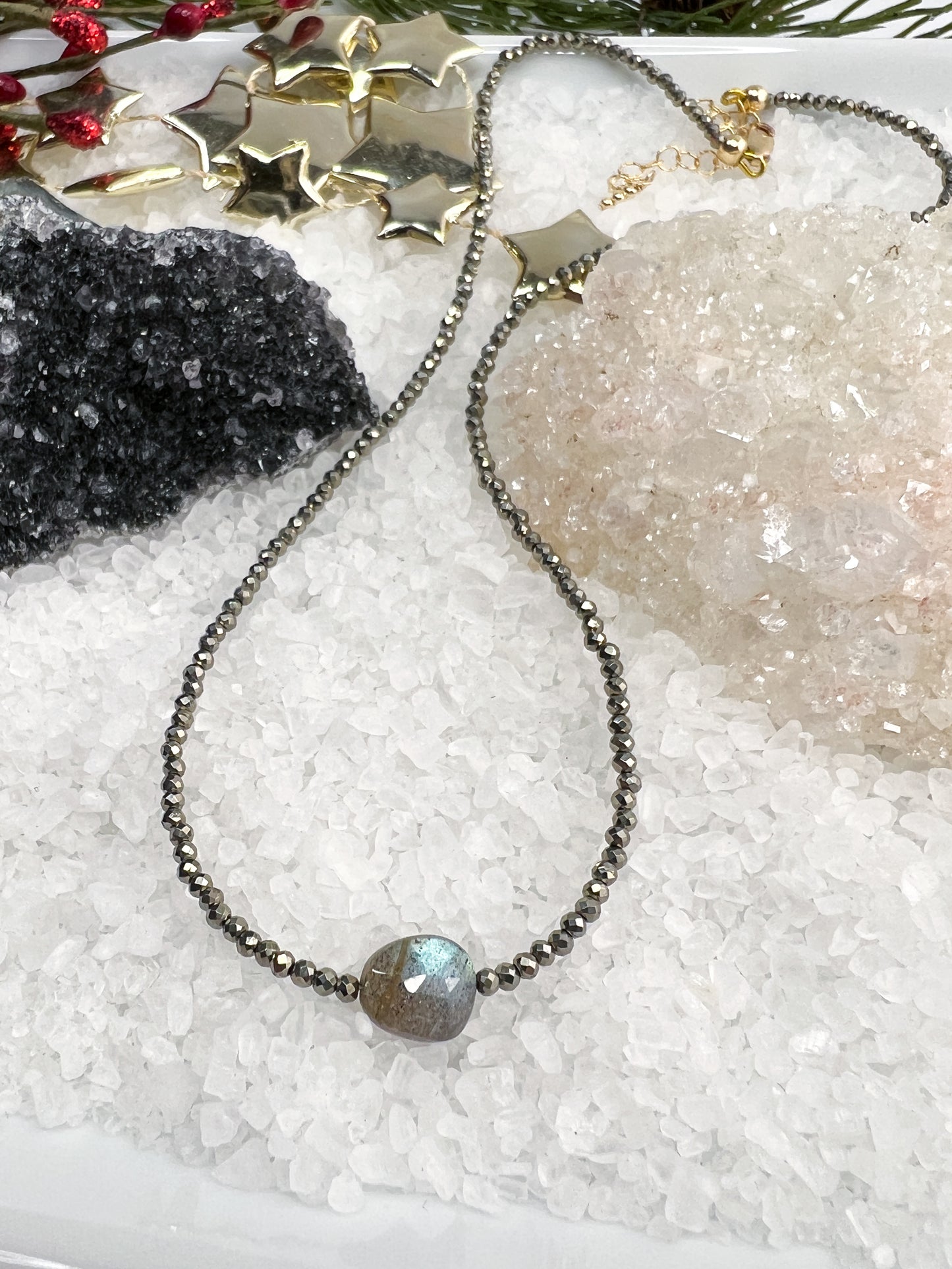 Pyrite & Labradorite Necklace