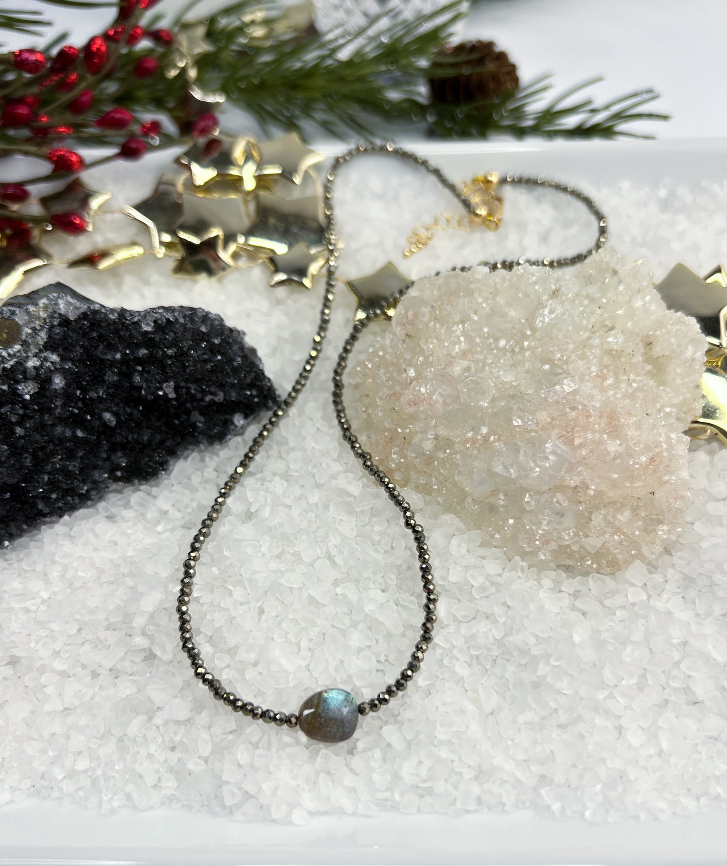 Labradorite & Pyrite Necklace
