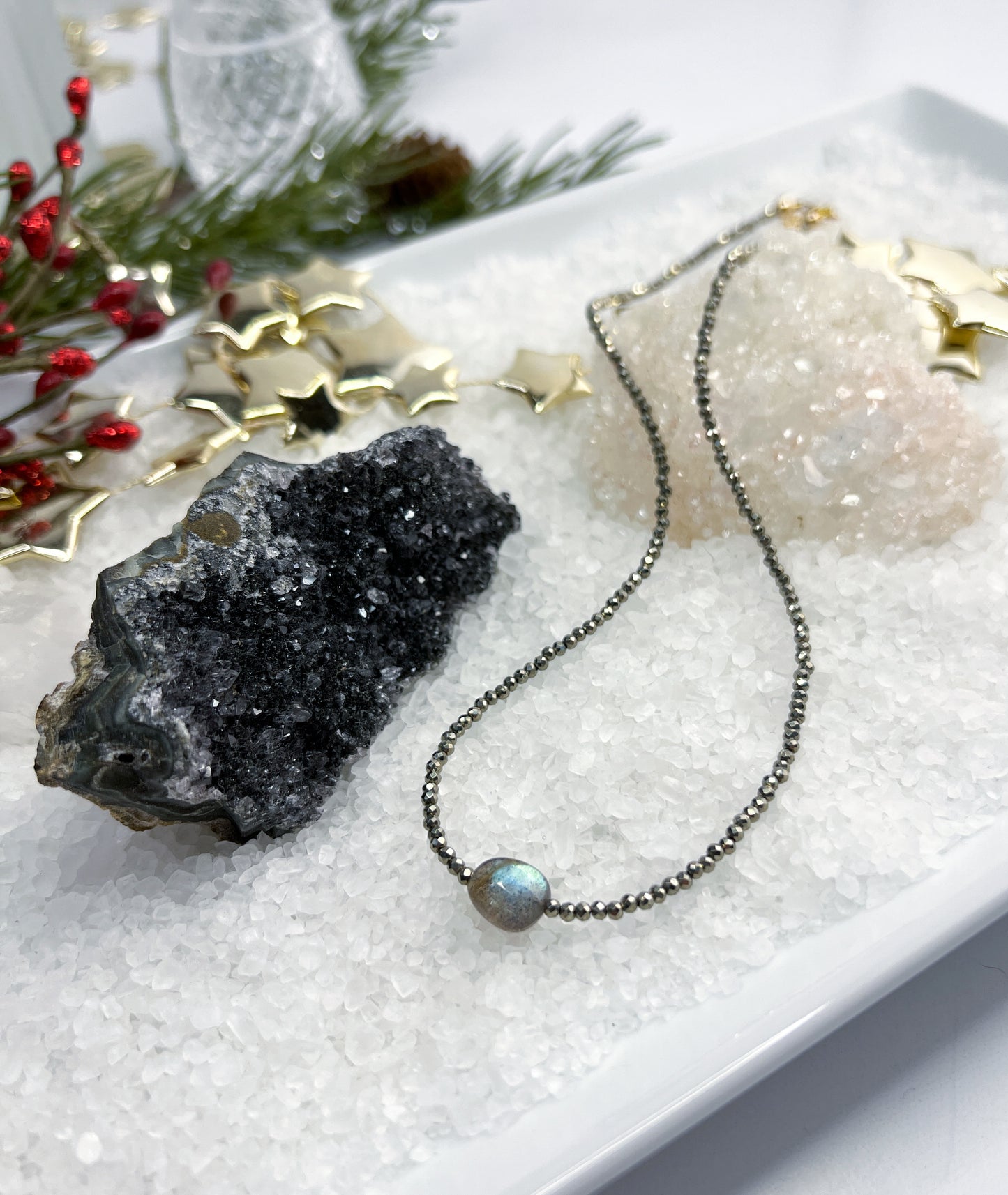 Labradorite & Pyrite Necklace