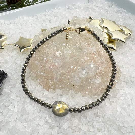 Pyrite & Labradorite Bracelet