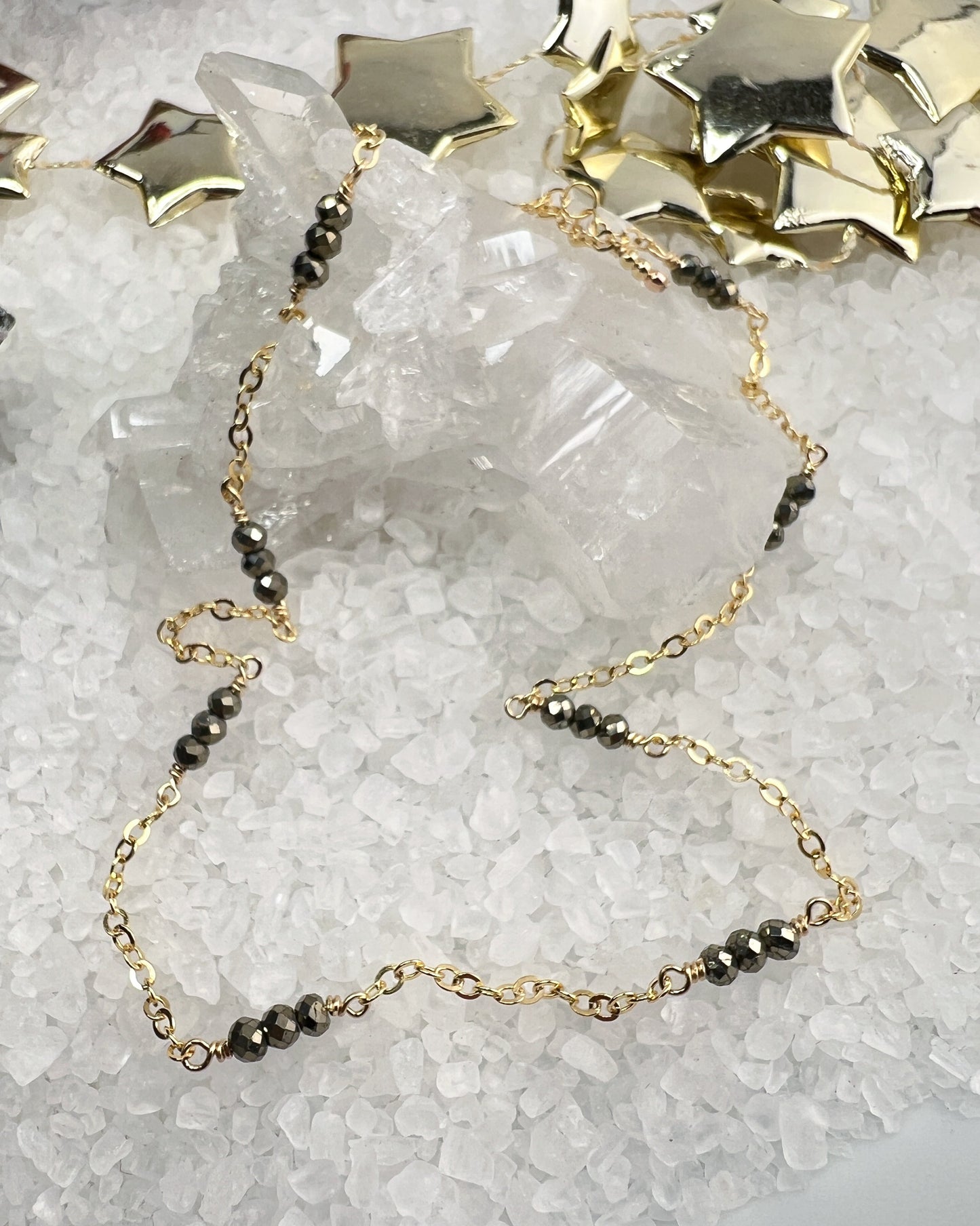 Pyrite Station Necklace