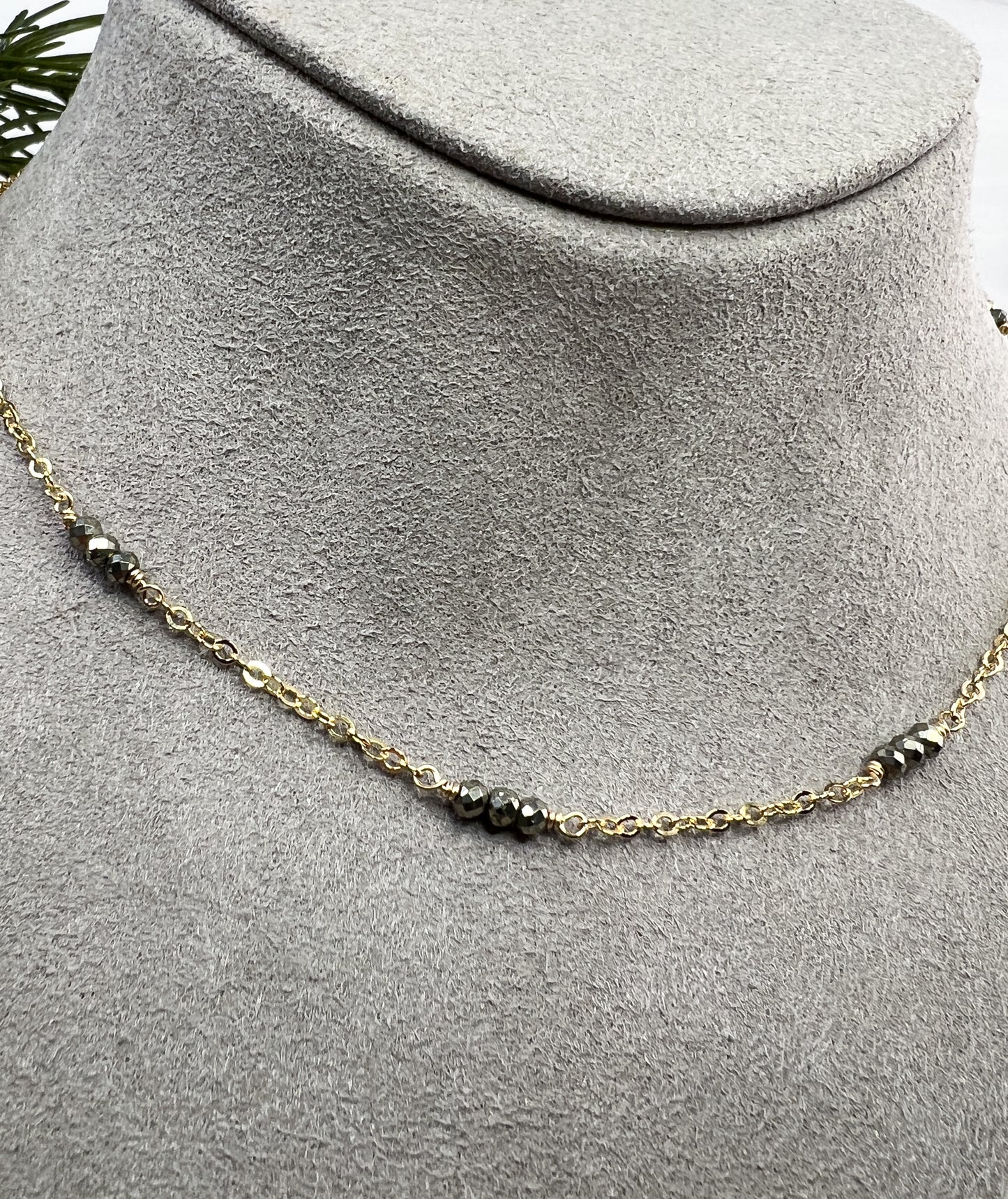 Pyrite Station Necklace