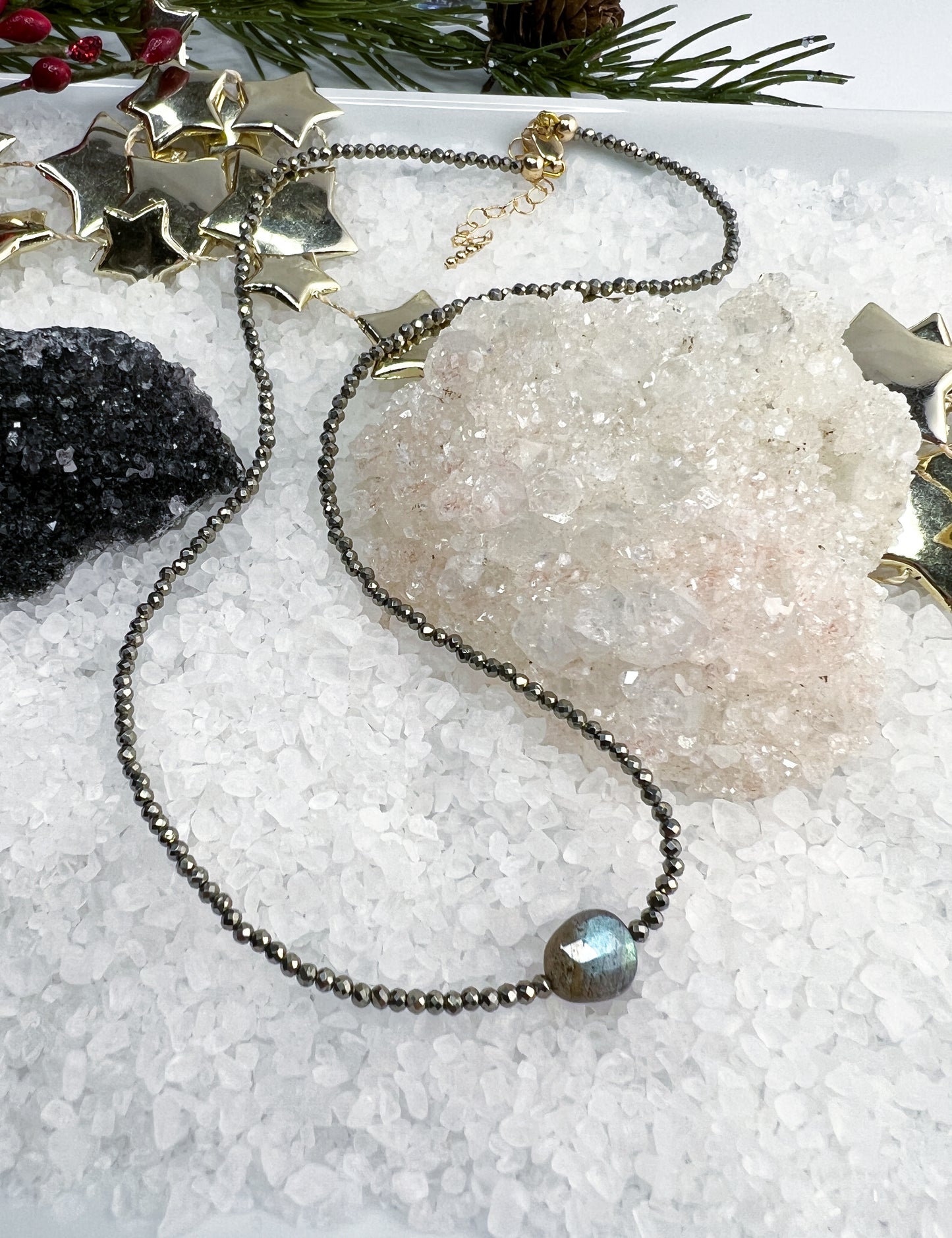 Labradorite & Pyrite Necklace
