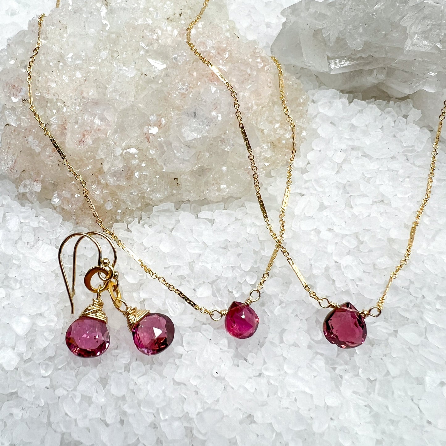Rubillite earrings