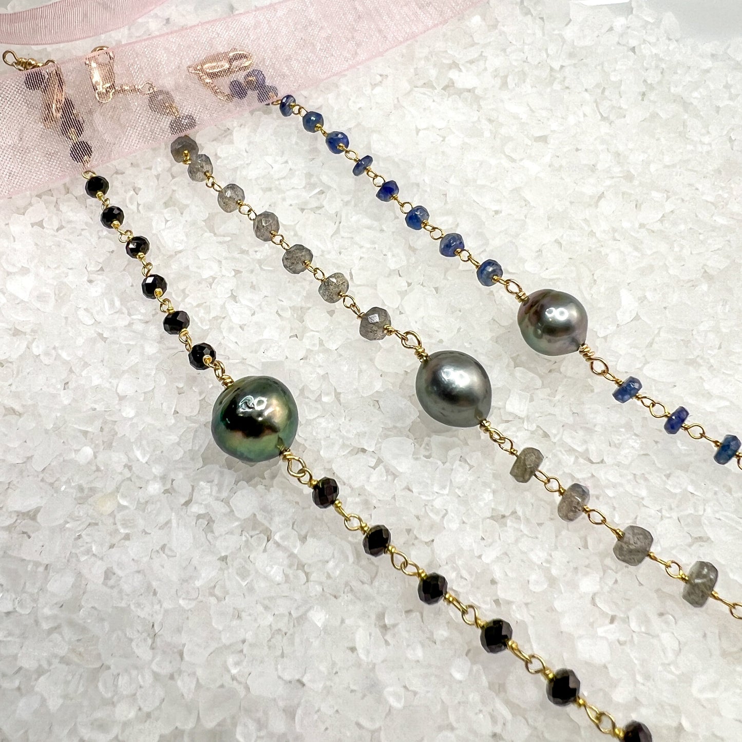 Tahitian Pearl and Gemstone Bracelets