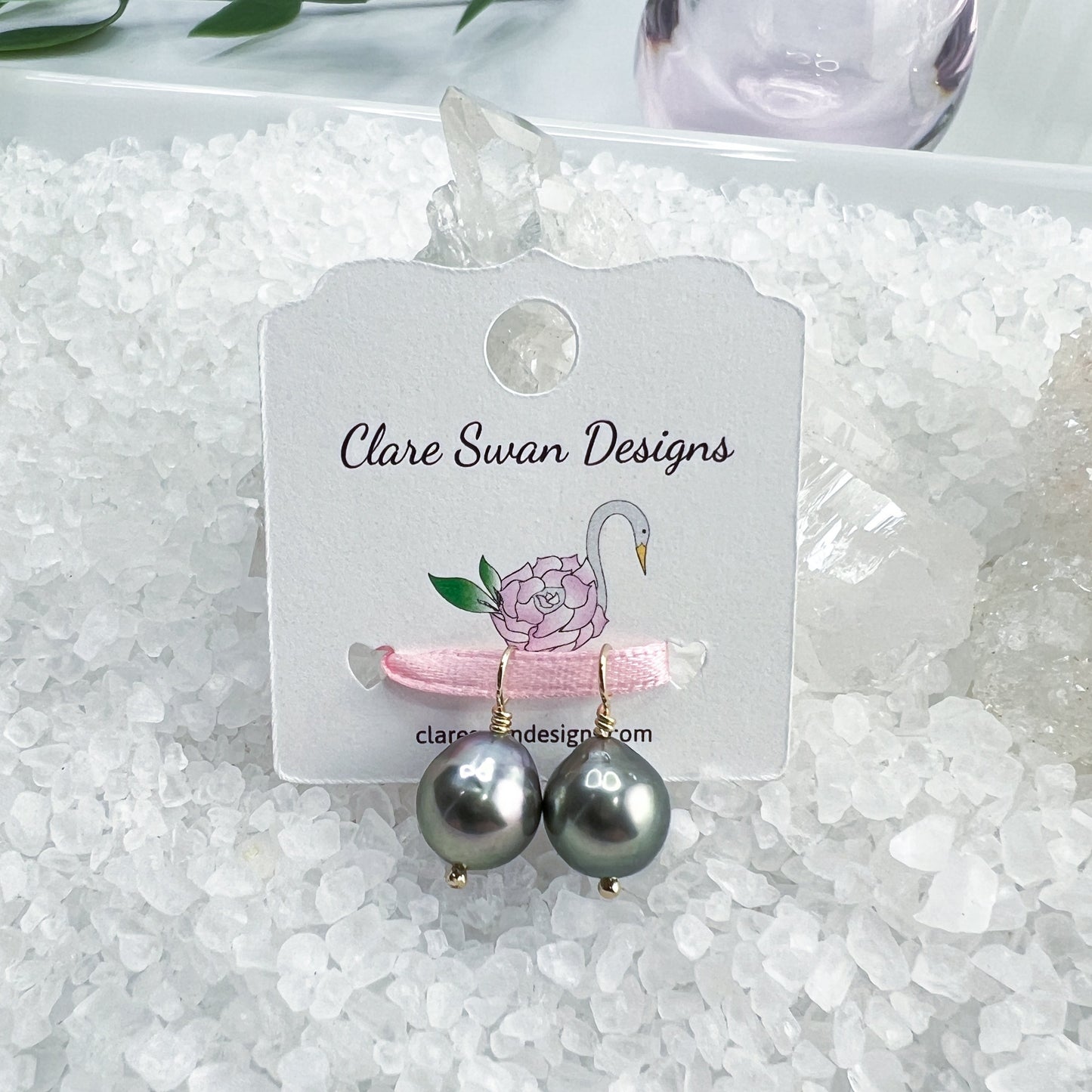 Tahitian Pearl Hoop Earrings