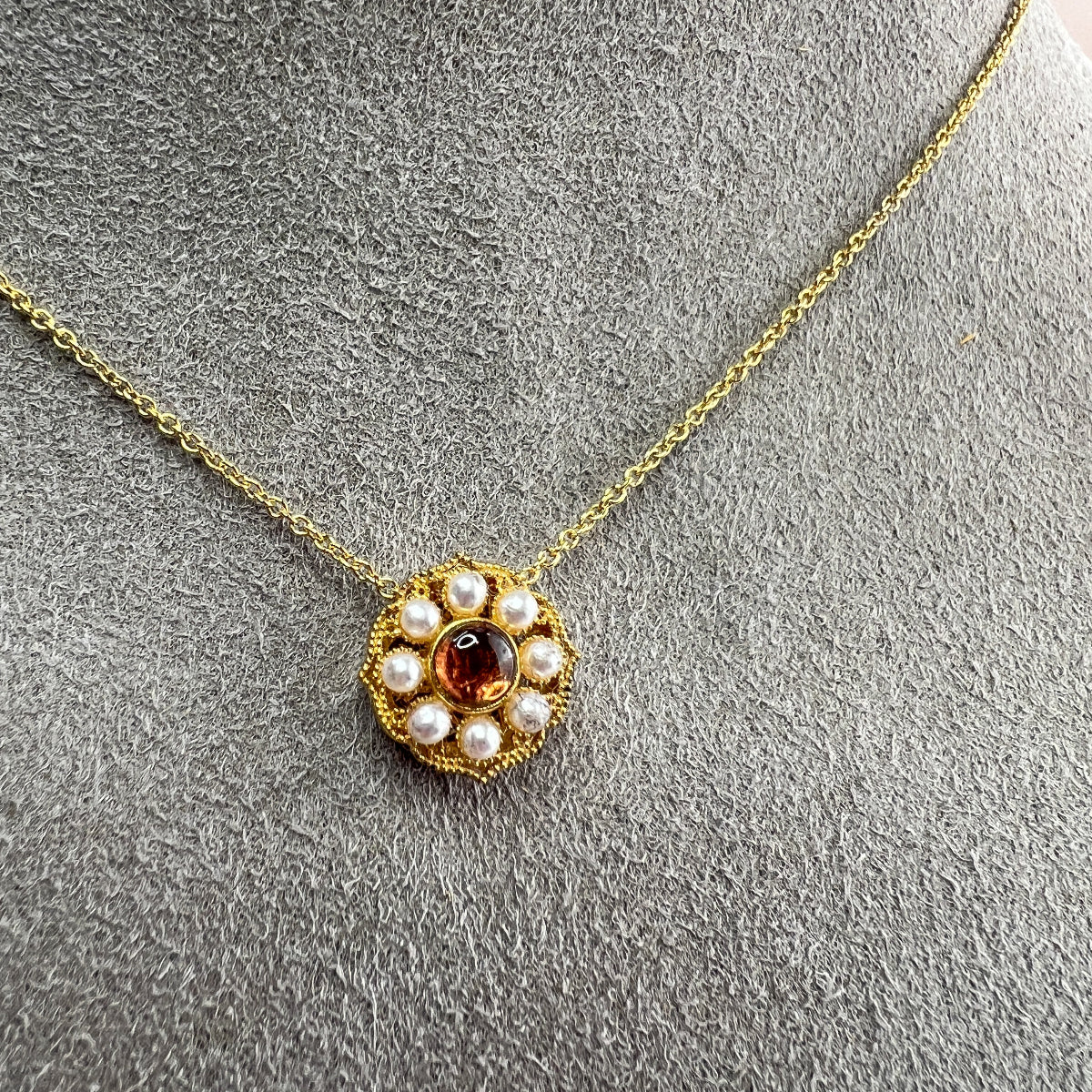 Tourmaline Flower Necklace