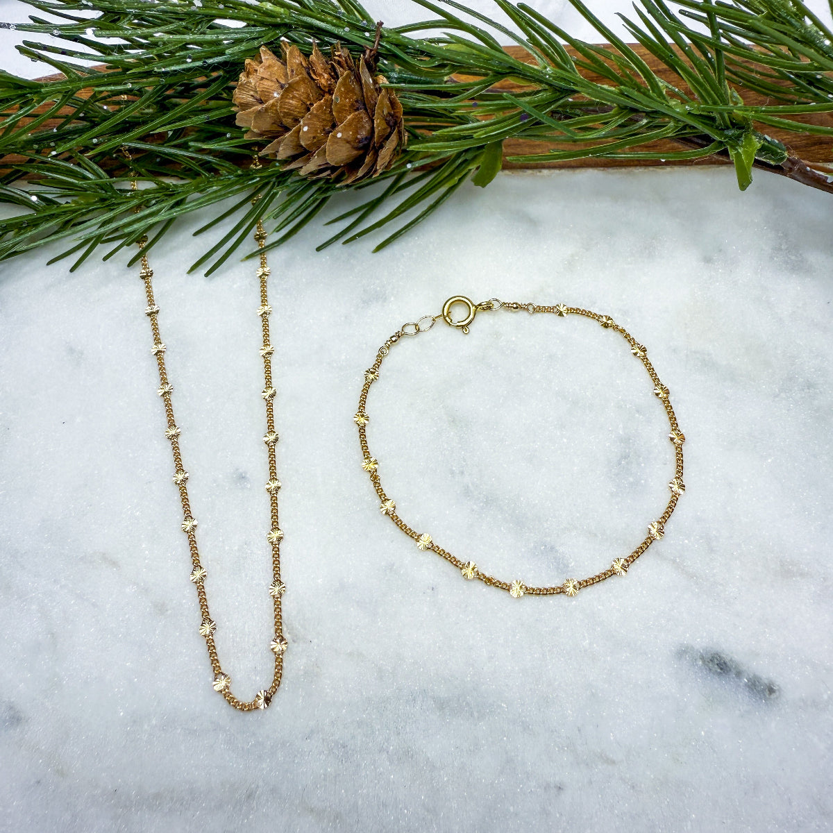 Starburst Necklace & Bracelet Set
