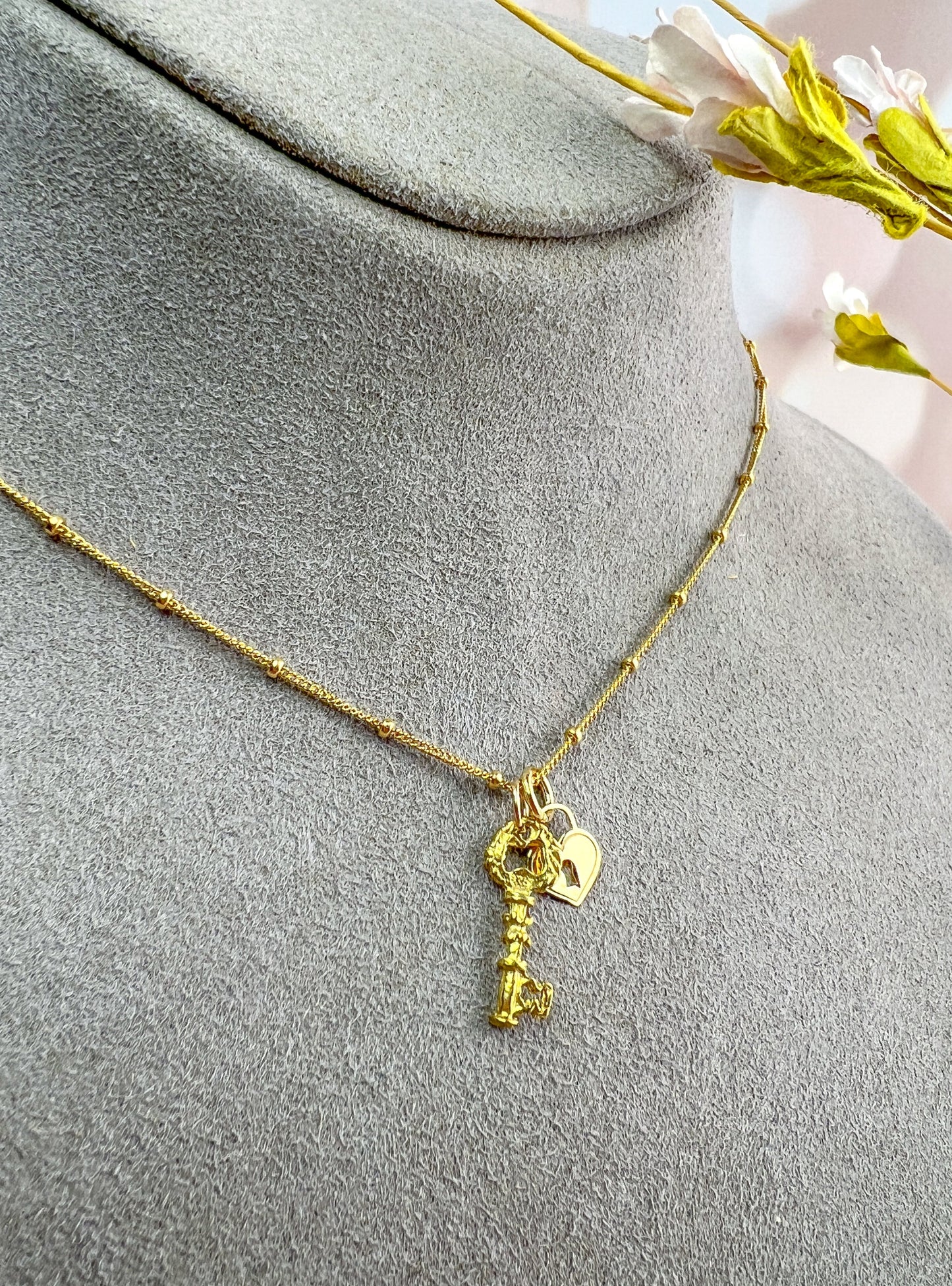 Heart Lock & Key Necklace