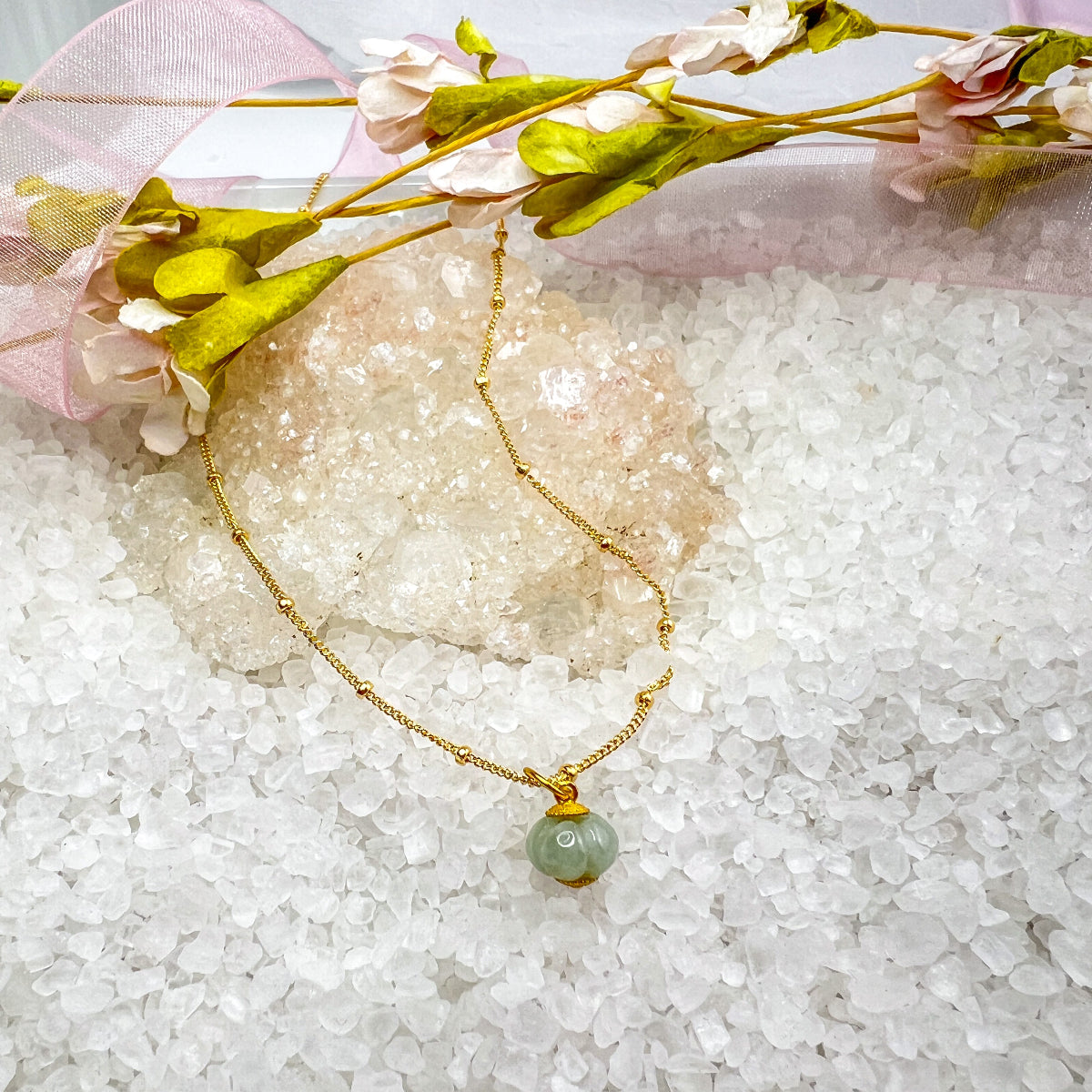 Jade Chinese Lantern Necklace