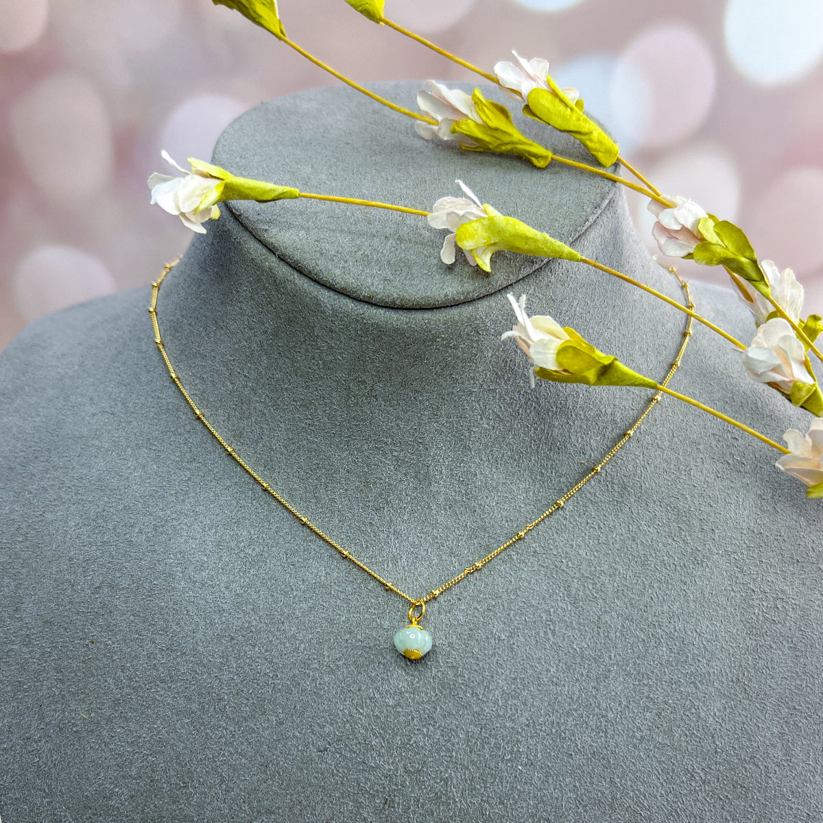 Jade Chinese Lantern Necklace
