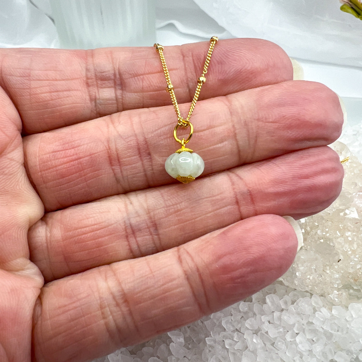 Jade Chinese Lantern Necklace