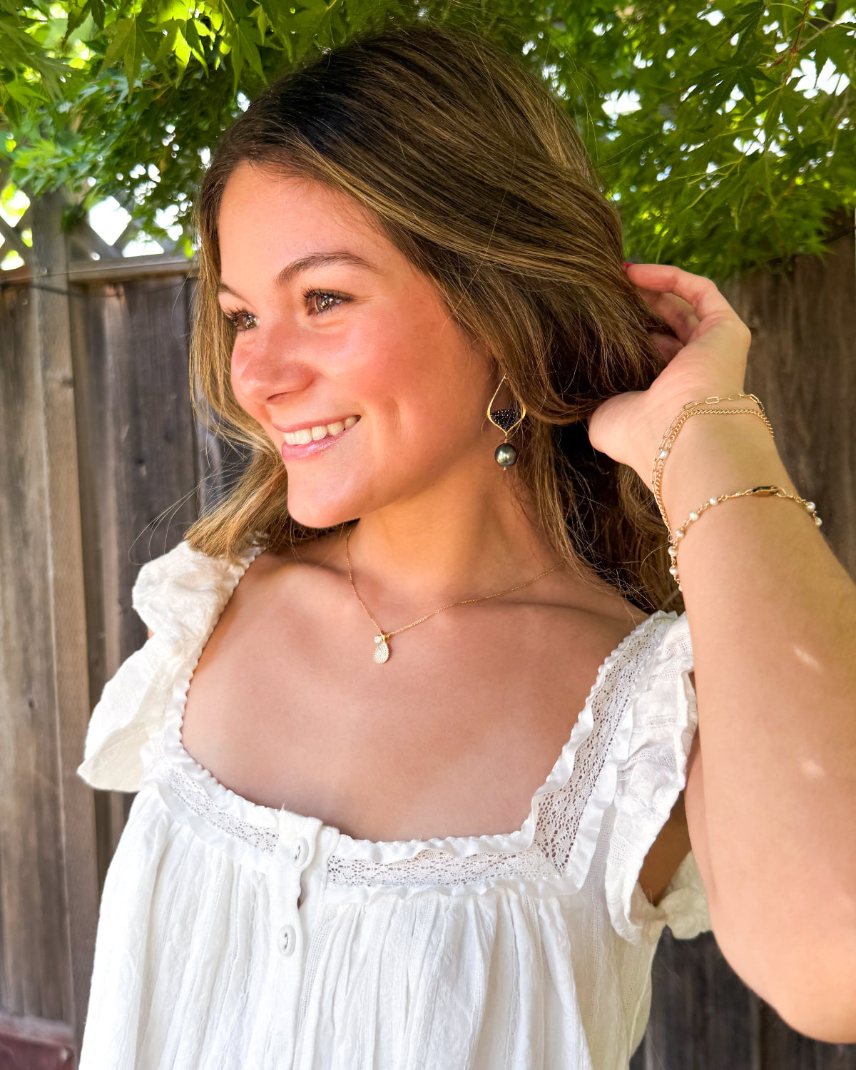 Pave Teardrop Necklace