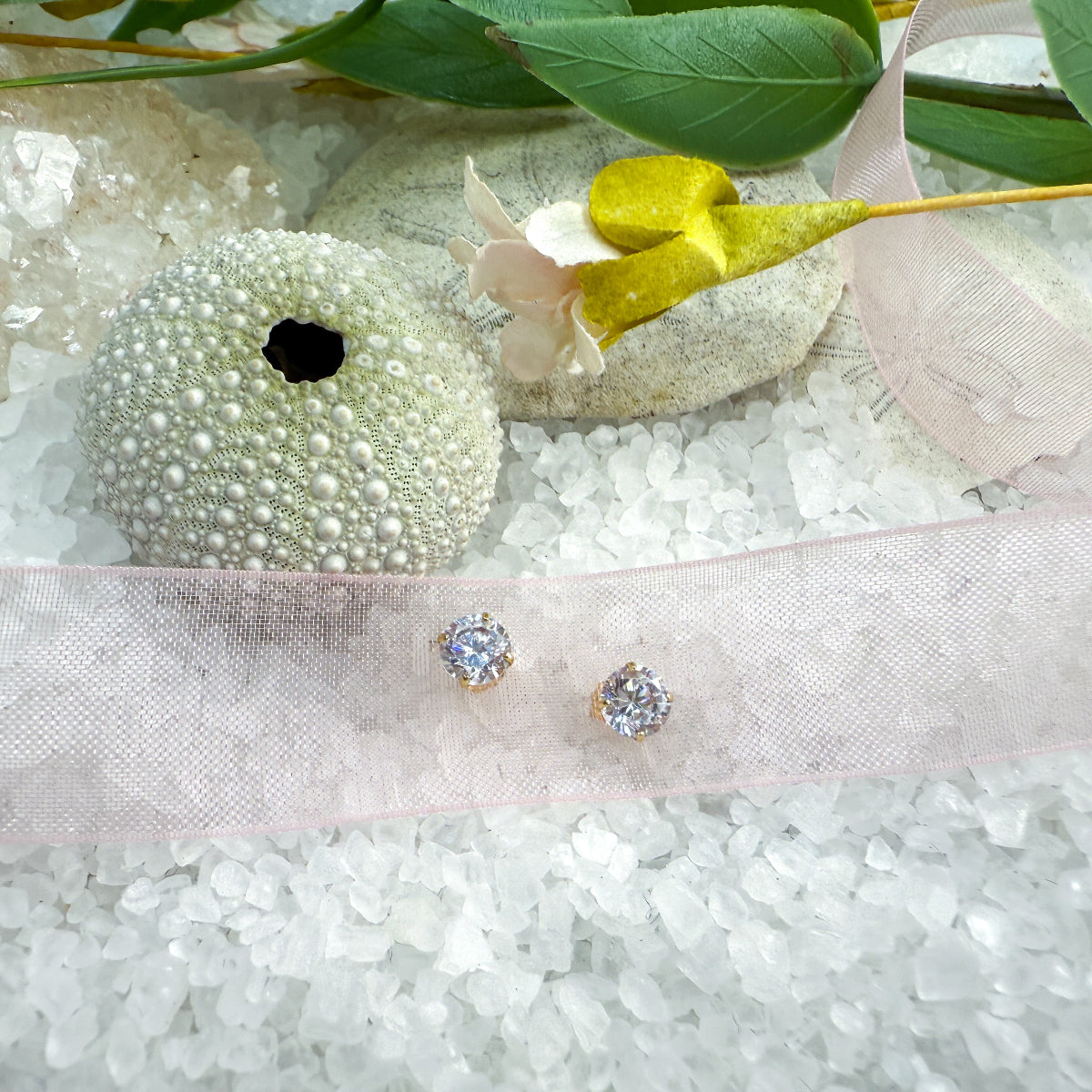 CZ 5mm stud earrings