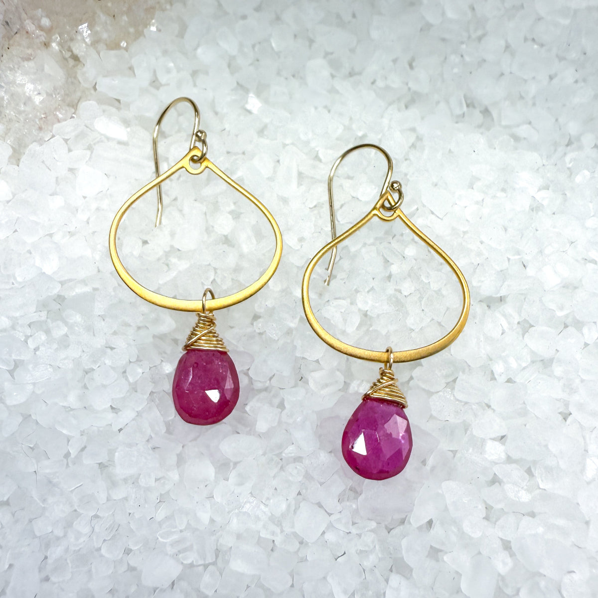Pink Sapphire Earrings