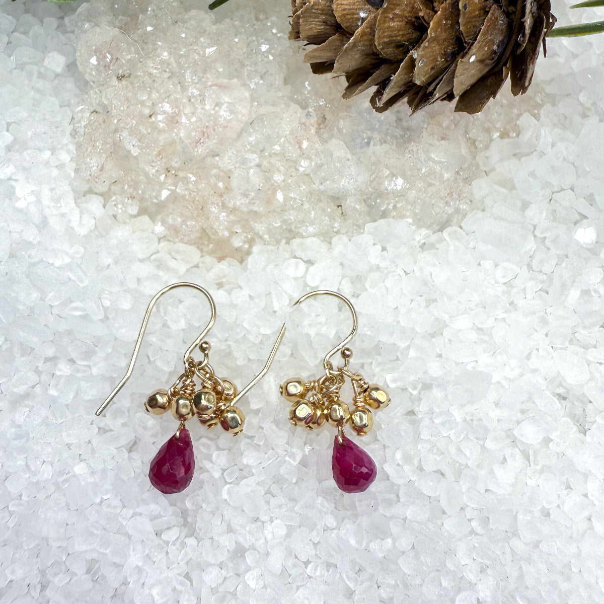 Ruby Necklace and Earring Set