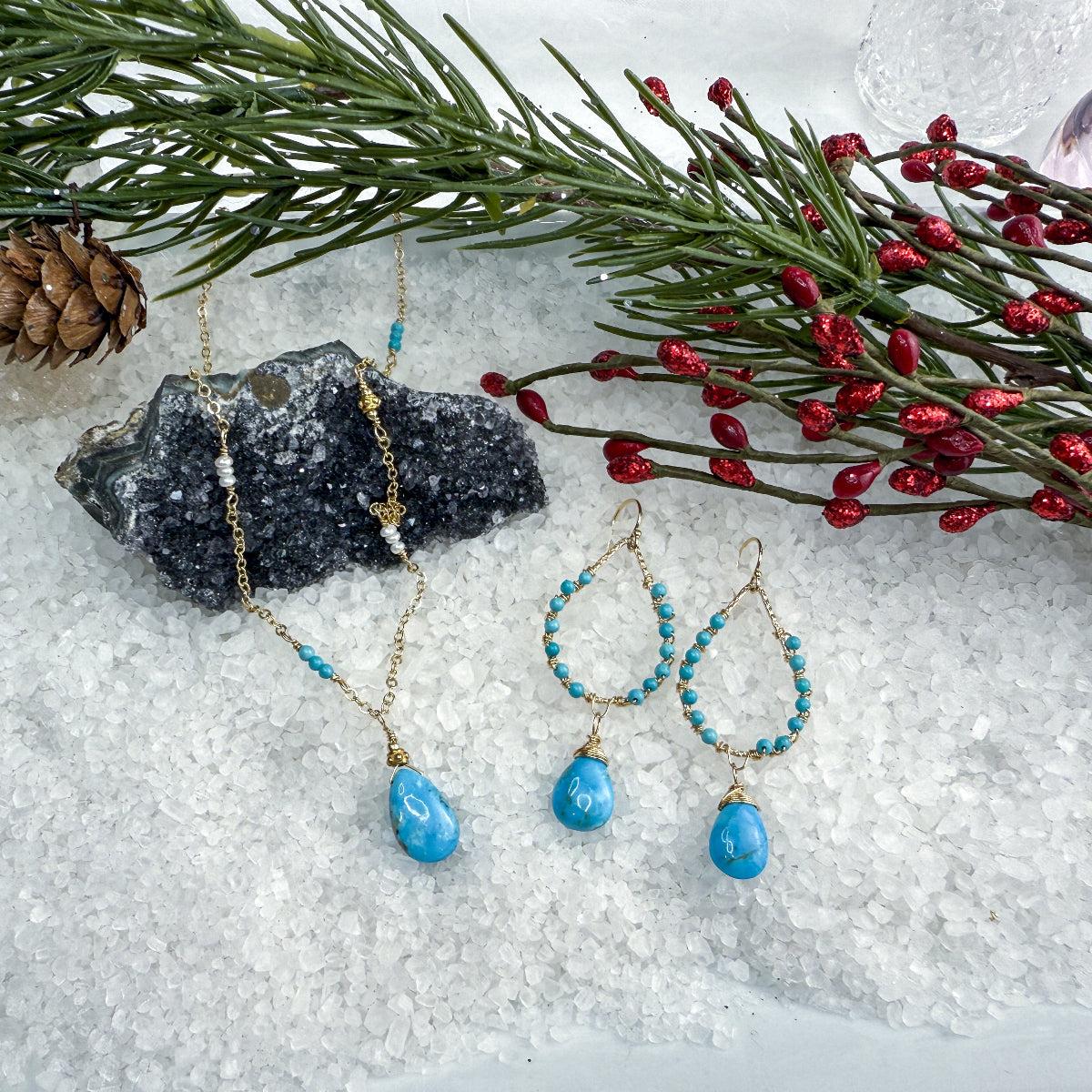 Turquoise Necklace & Earring set